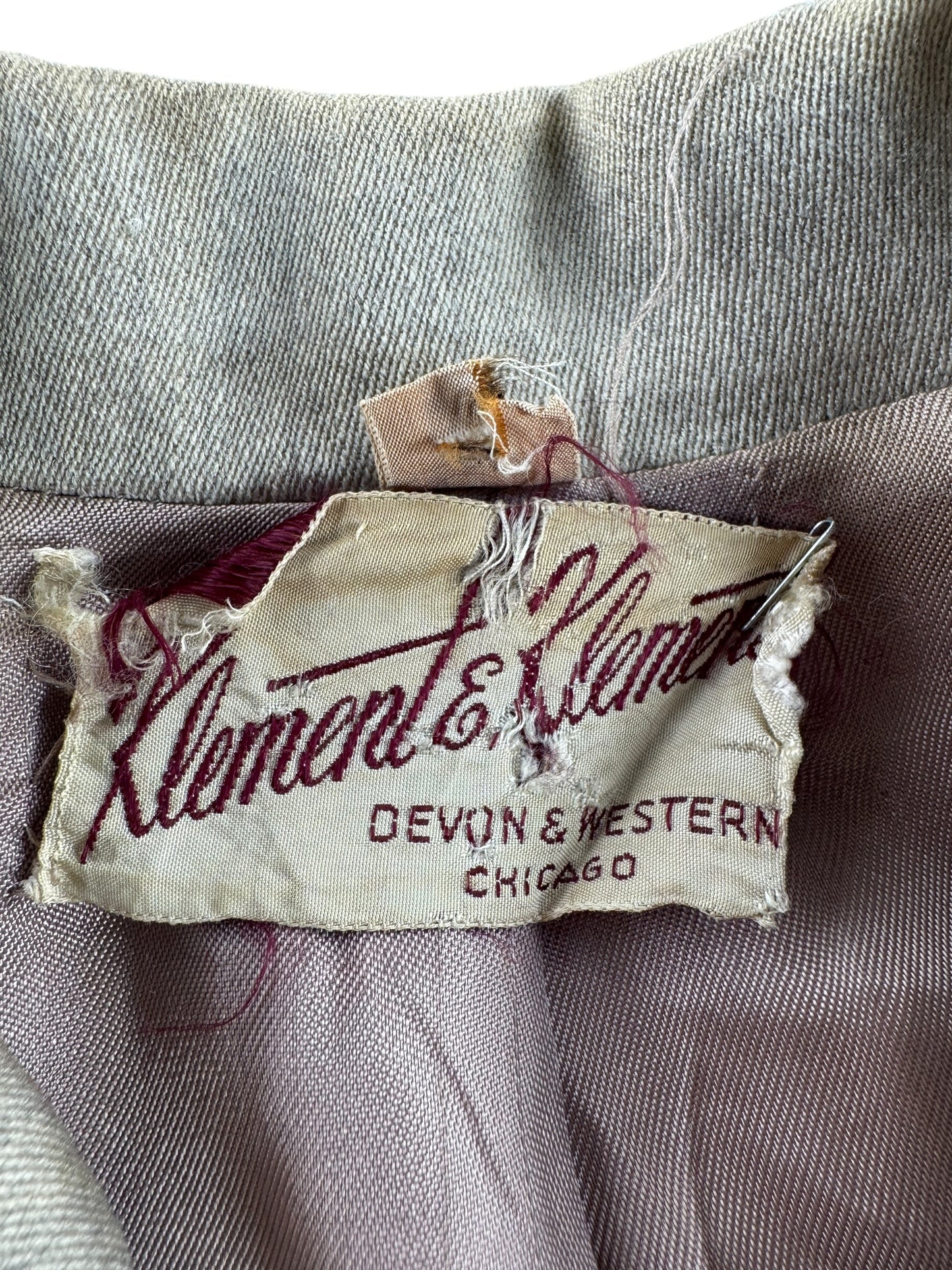 Zipper on Vintage 1950s Rickey Jacket SZ S/M
