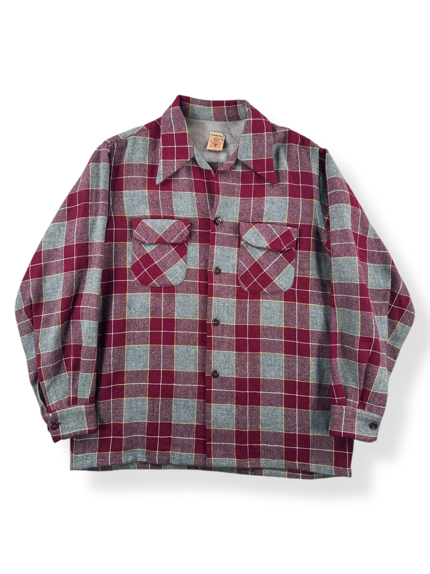 Front of Vintage Penneys Towncraft Wool Flannel SZ M