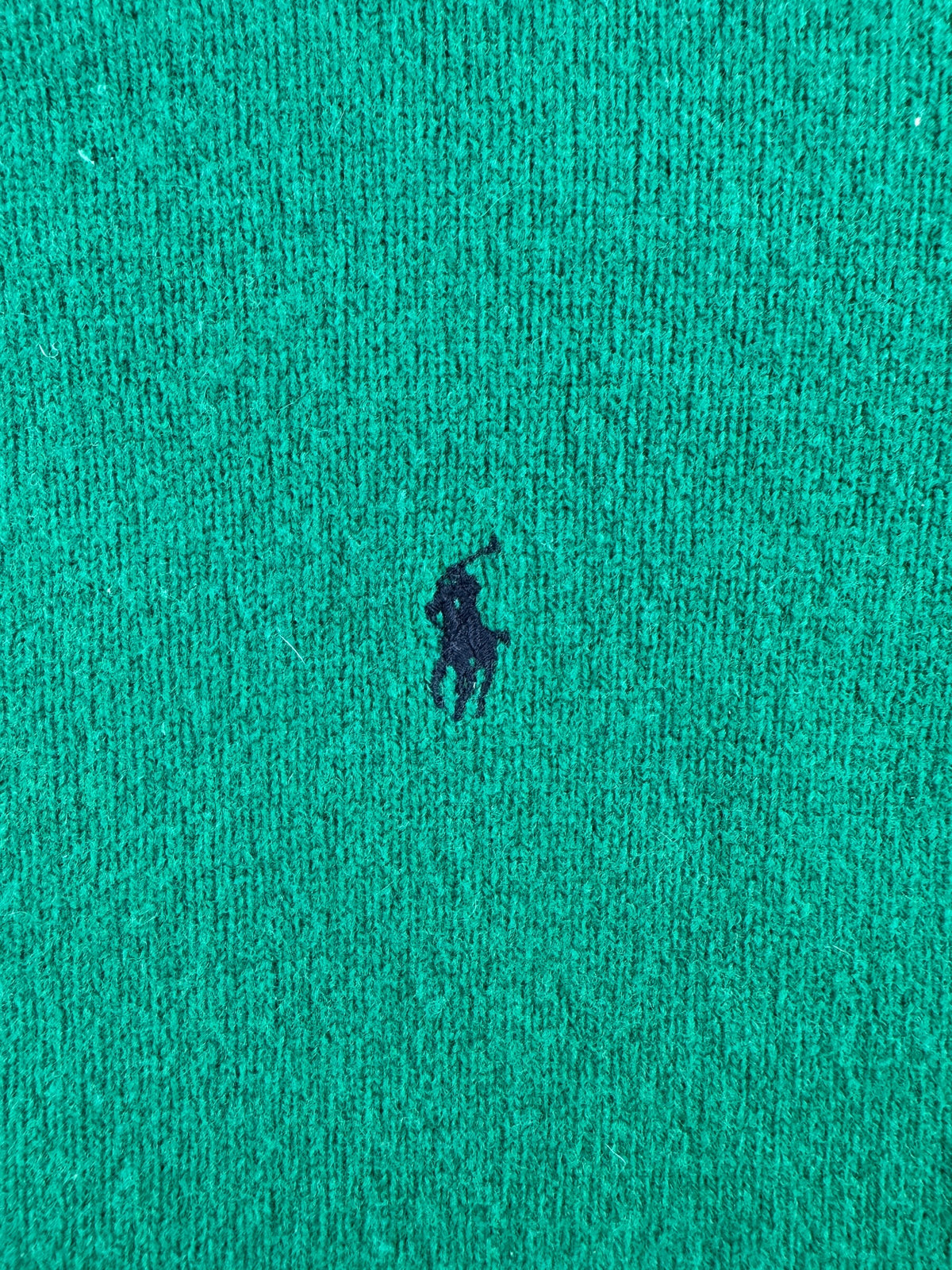 Polo logo on Vintage Green Polo Lambswool Sweater SZ M