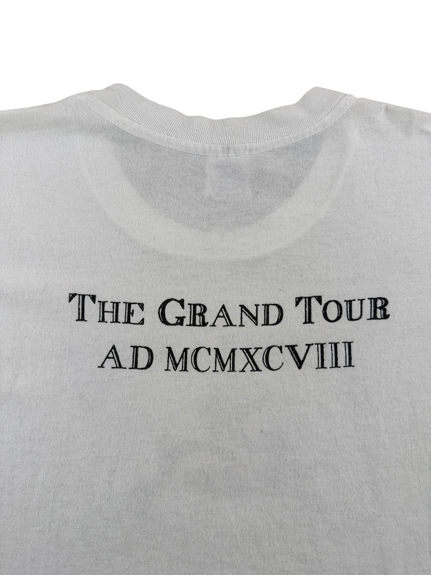 Back Graphic of Vintage Upper Crust Something Wigged This Way Comes Tee SZ L