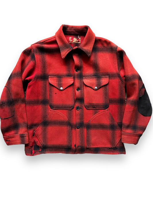 Front View of Vintage 75% Red Filson Hunter Wool Jacket SZ 44 | Vintage Filson Workwear Seattle | Vintage Workwear Seattle