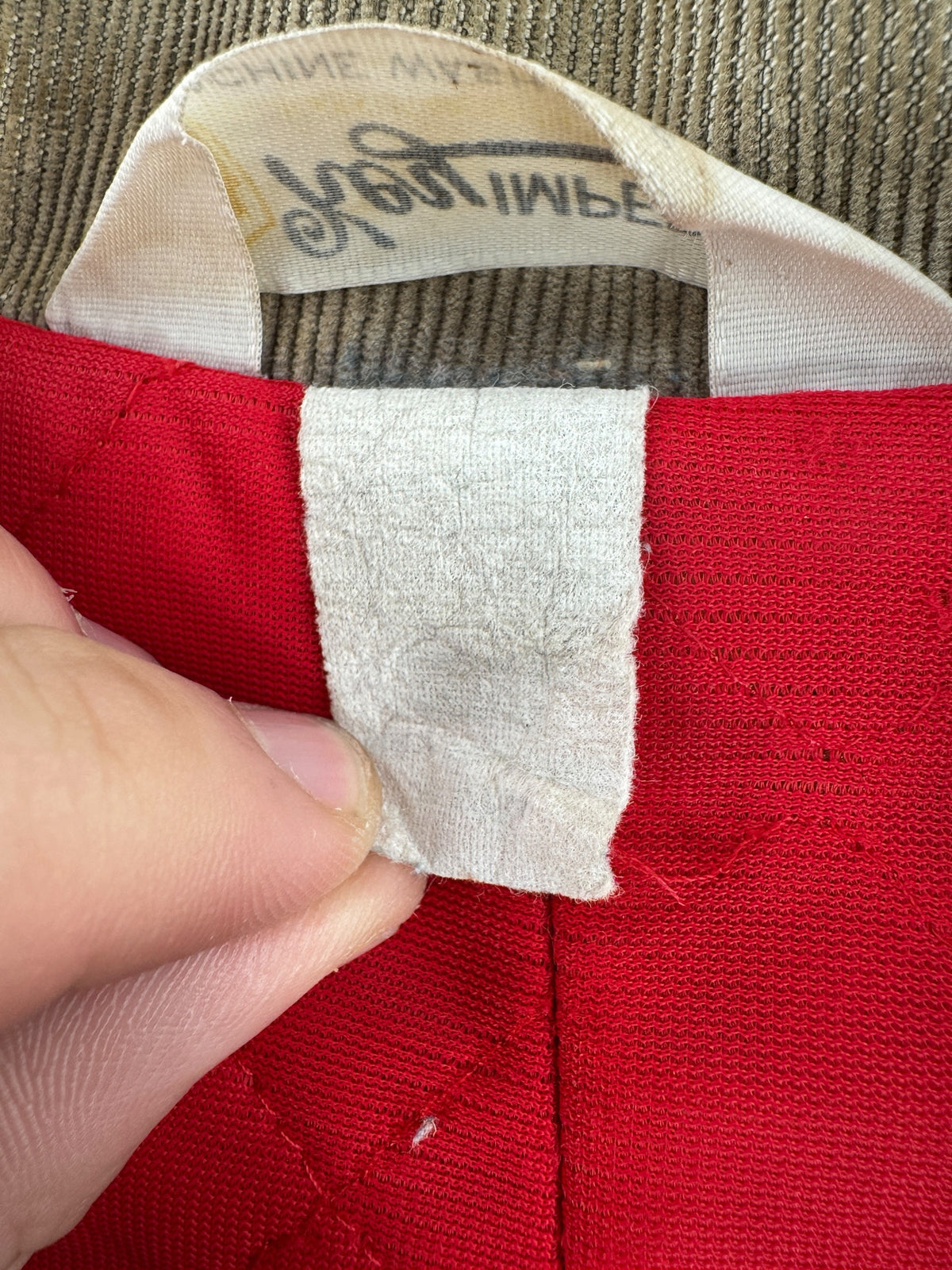 Tag on Vintage 70s Faded Key Denim Jacket SZ L