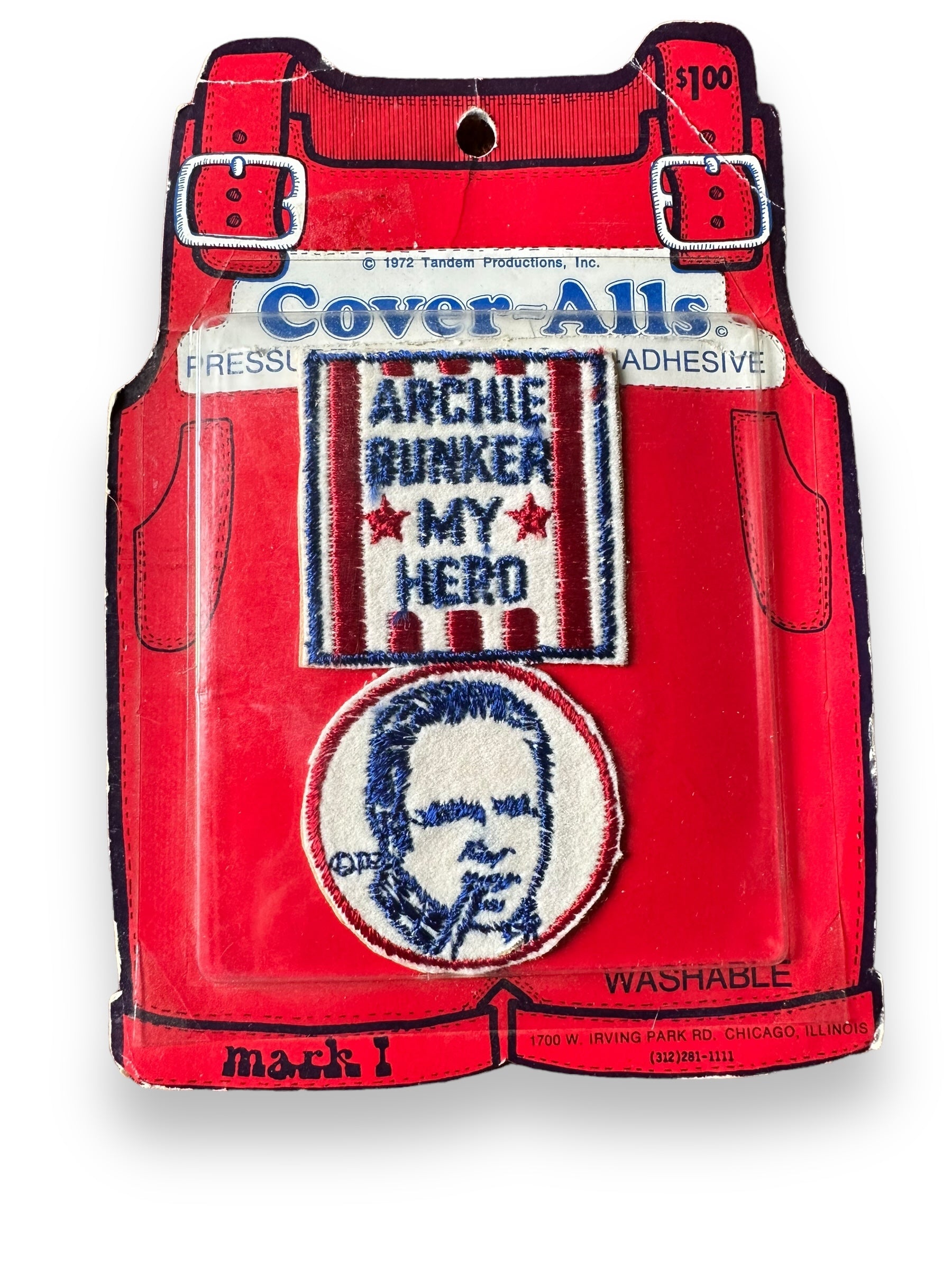 Front View of Vintage Double Archie Bunker Patch