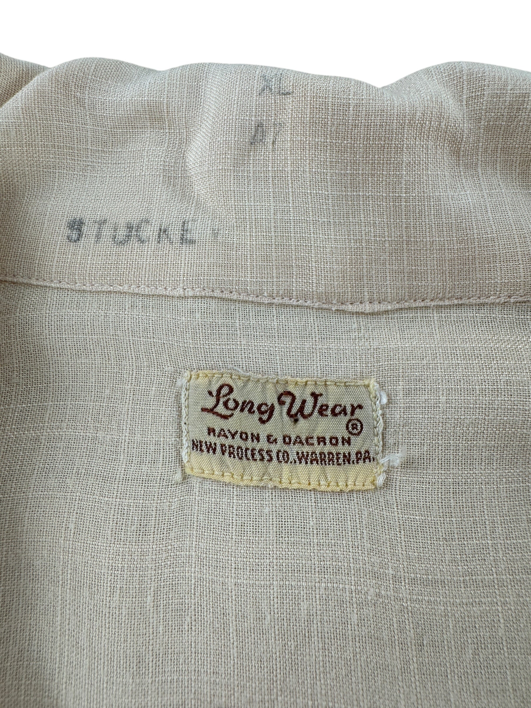Tag on Vintage Long Wear Short Sleeve Loop Collar Shirt SZ XL