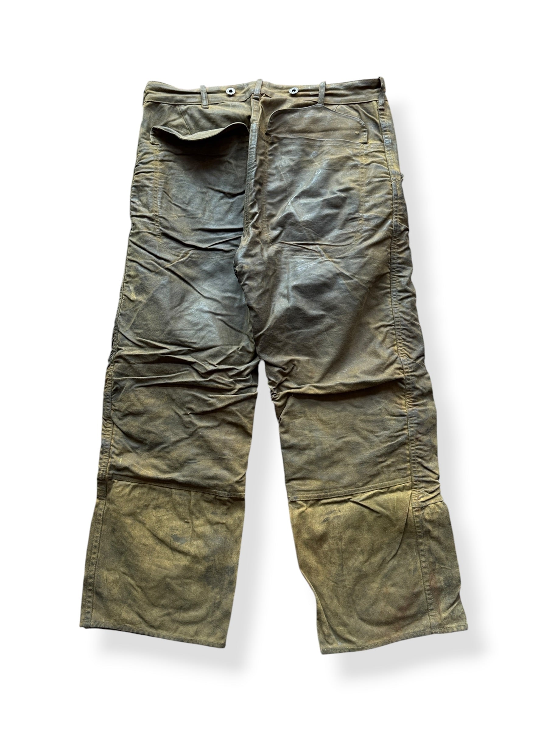 Back of Vintage 40's Era Filson Double Tin Trousers W34 - AS IS