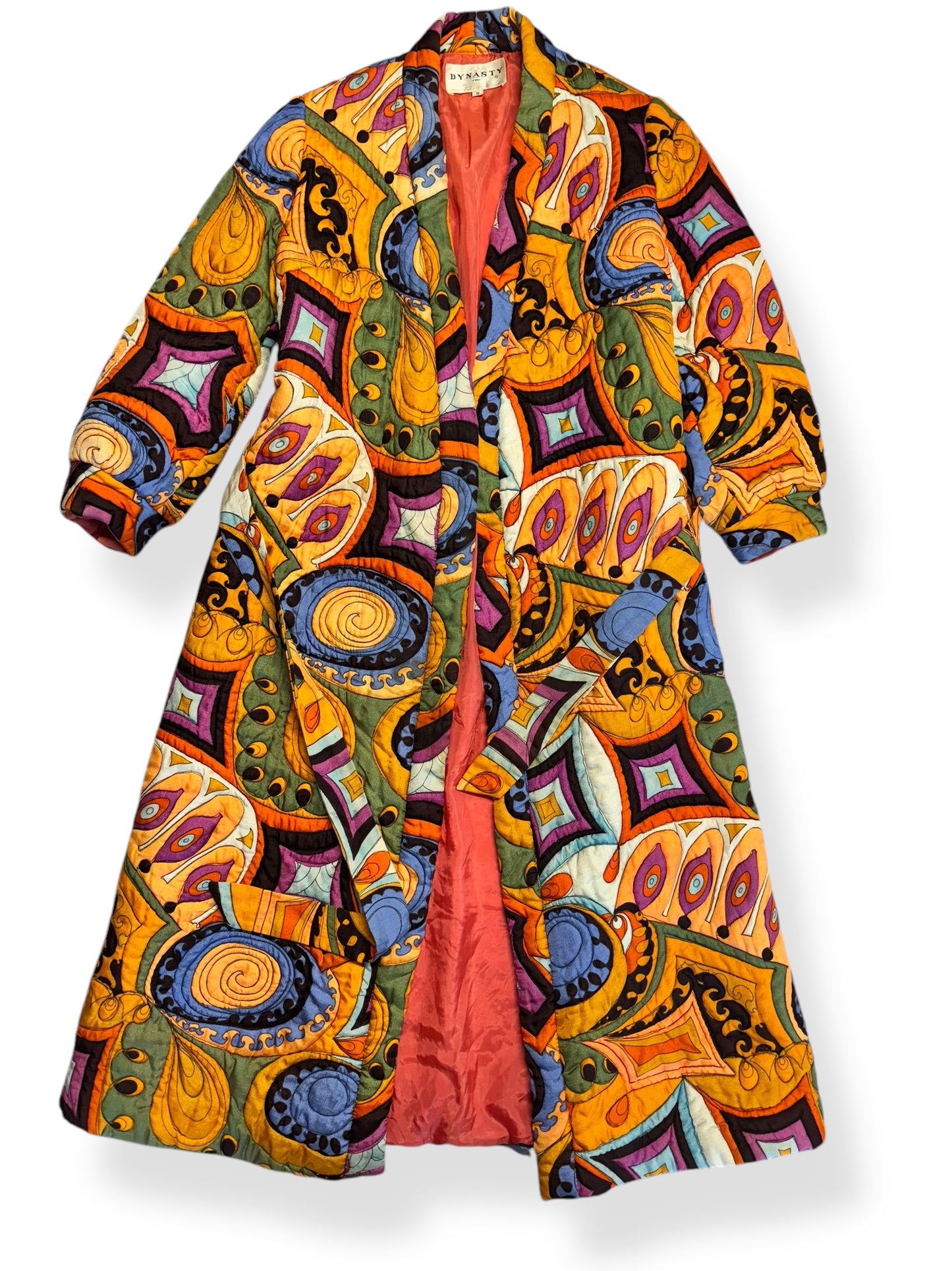 Front view of 1960s Dynasty Quilted Robe S