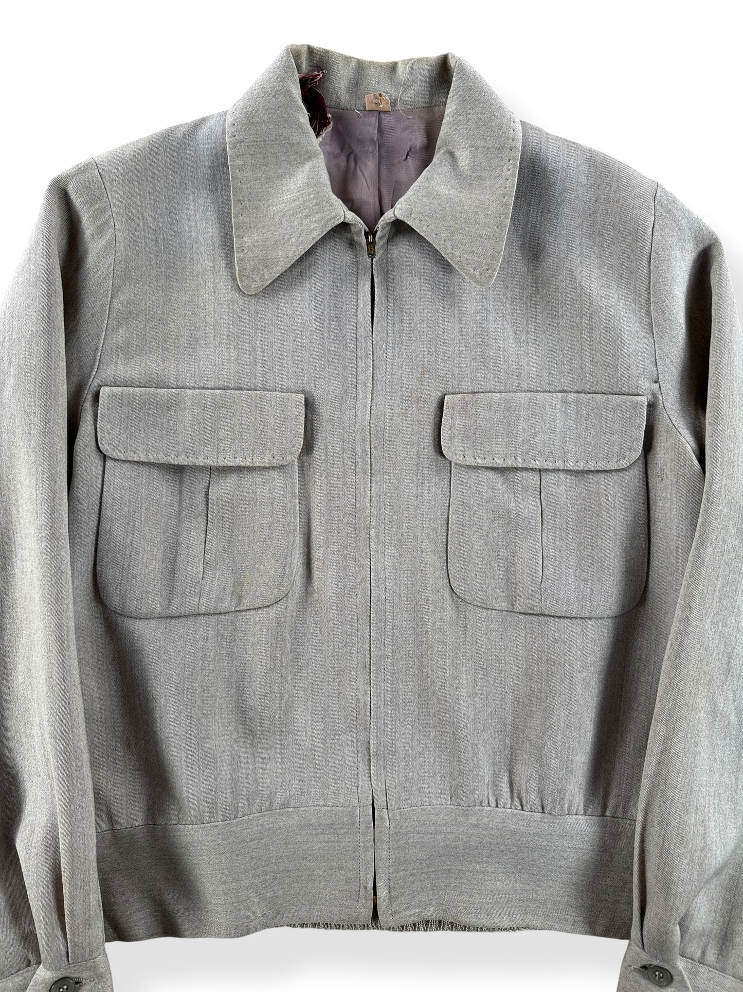 Front Close Up of Vintage 1950s Rickey Jacket SZ S/M