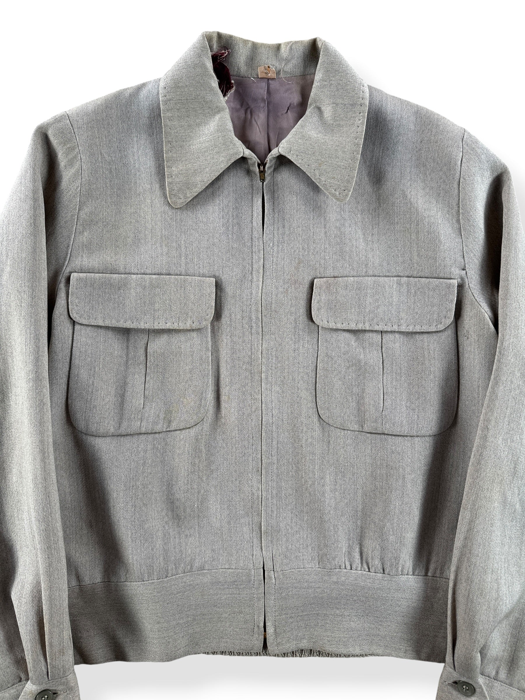 Front Close Up of Vintage 1950s Rickey Jacket SZ S/M