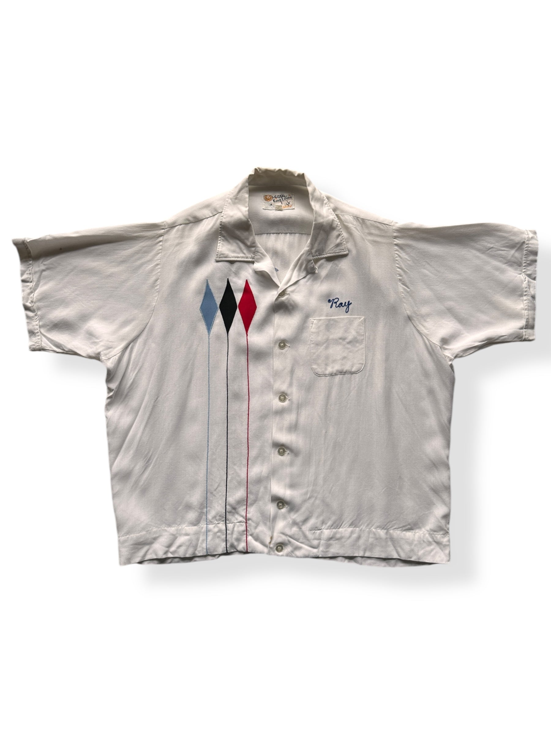 Front of Vintage A.H. Bennett Bowling Shirt SZ L