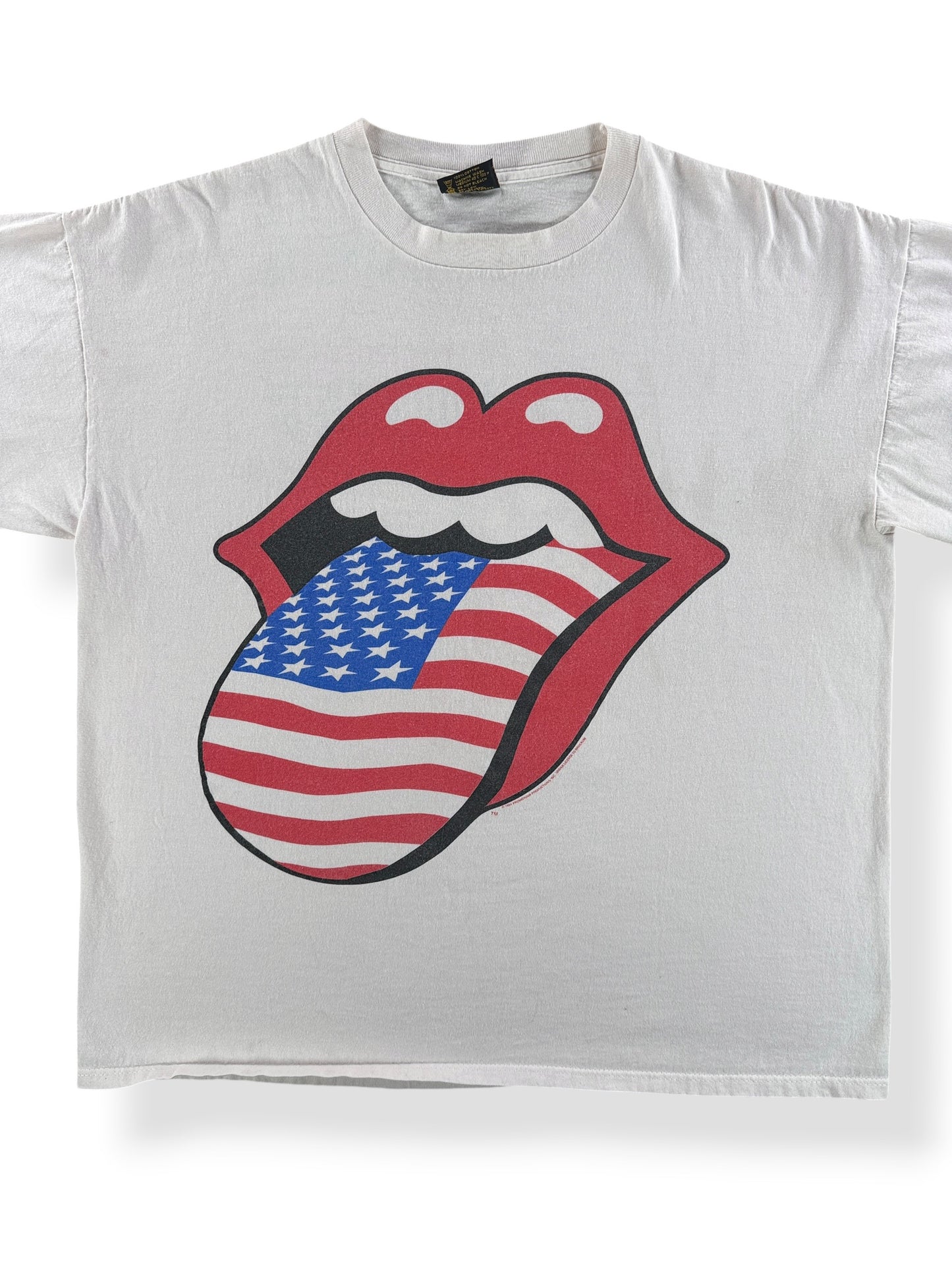 Front Close Up of Vintage Rolling Stones 94/95 Tour Tee SZ XL