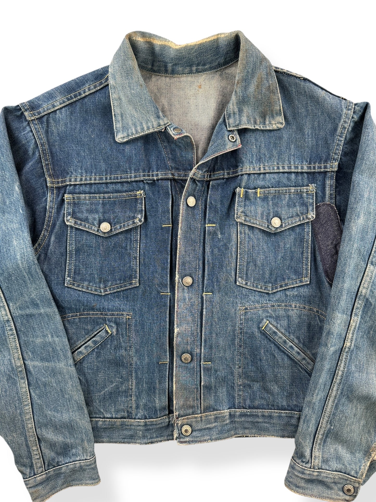 Front Close Up of Vintage Ranchcraft Selvedge Denim Jacket SZ M