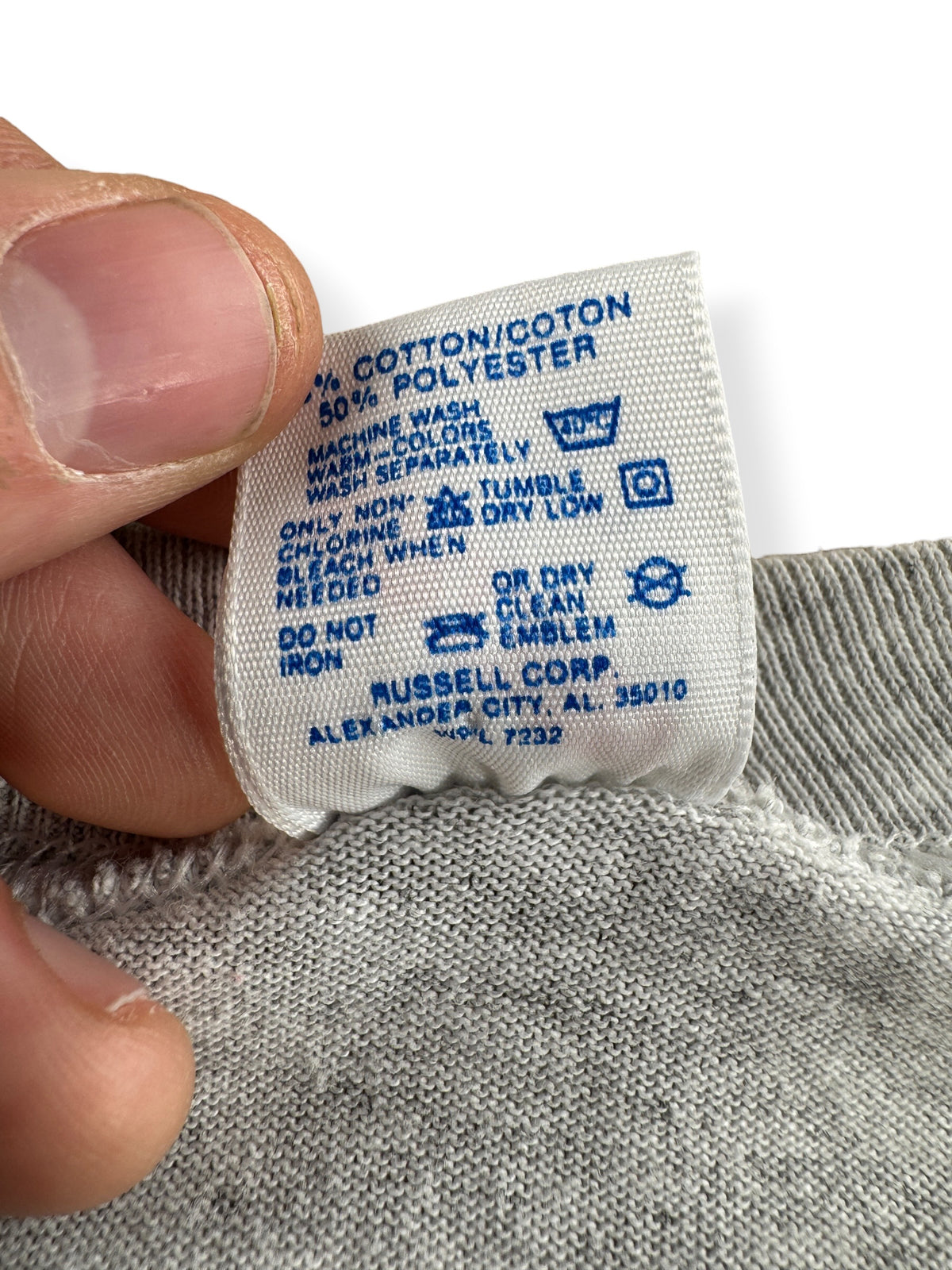 Back of tag on Vintage West Point Tee SZ L (Fits M)