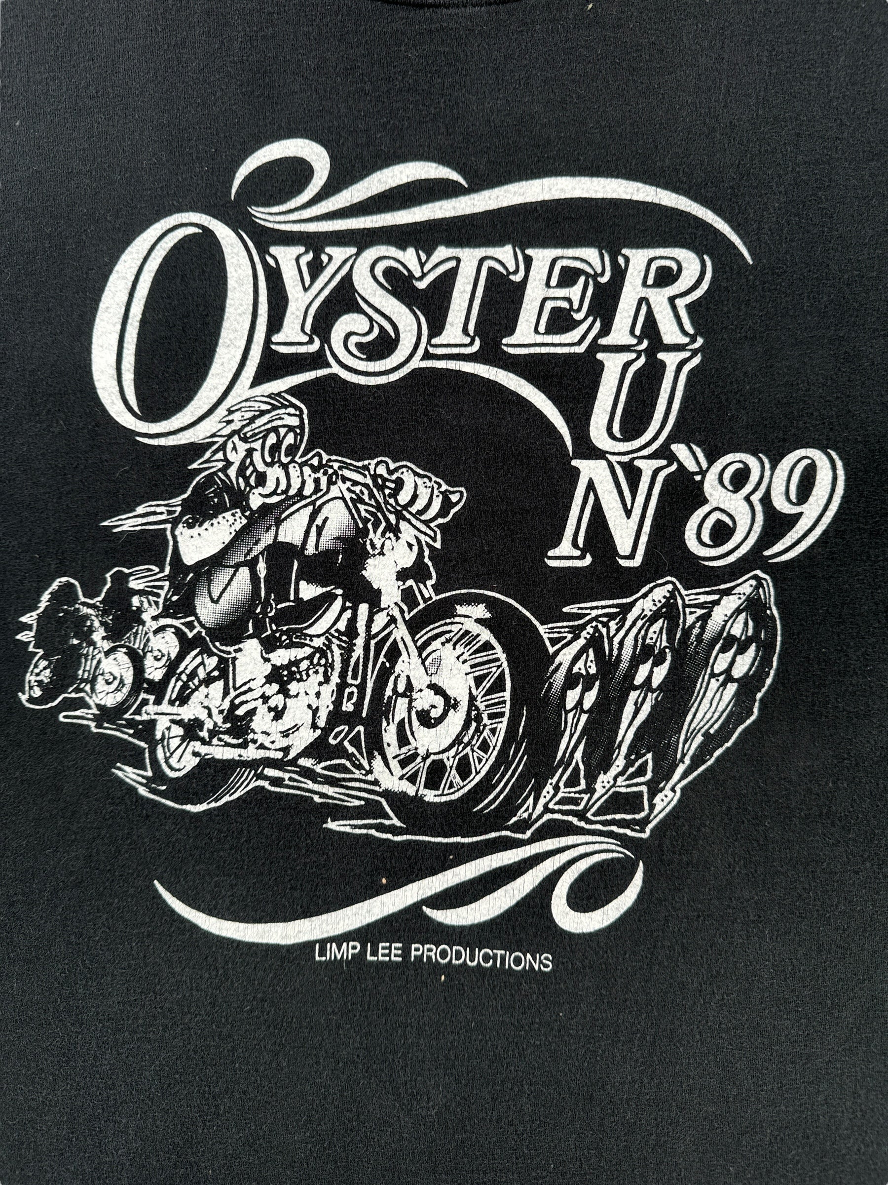Front Graphic of Vintage Oyster Run '89 Tee SZ XXL