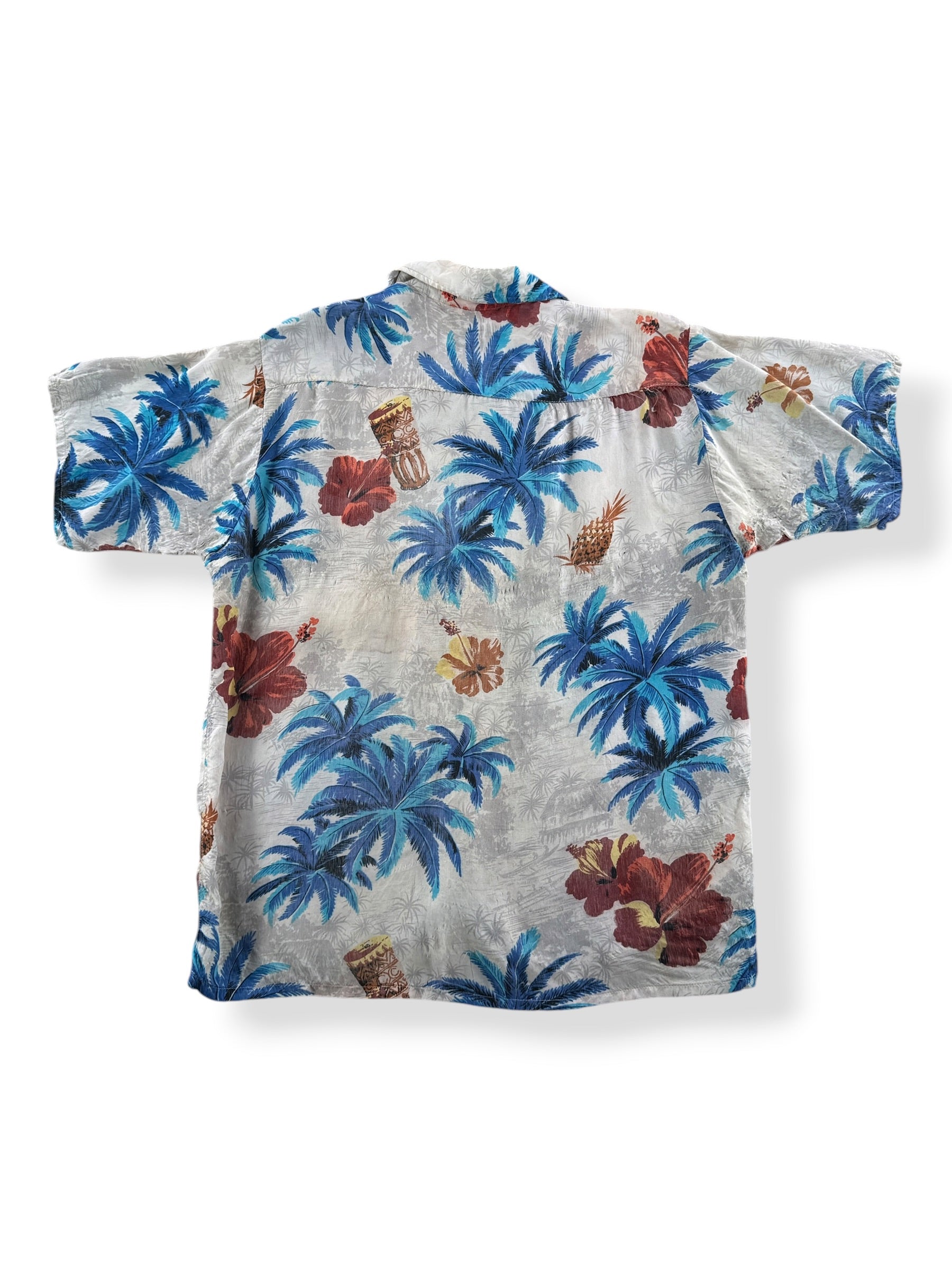 Back of Vintage Kuonakakai Aloha Shirt SZ S AS IS