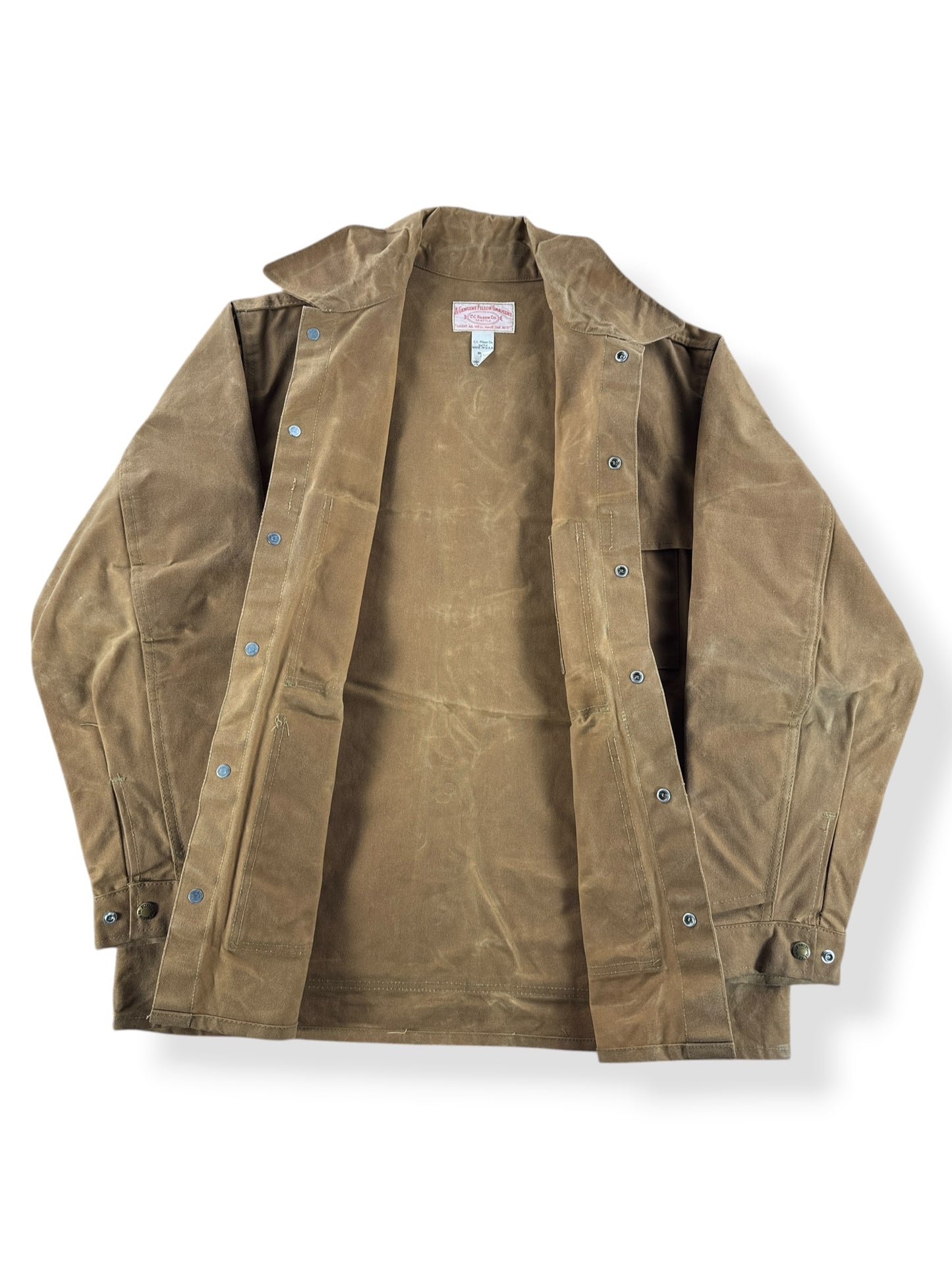 Inside of Vintage NOS Filson Tin Cloth Cruiser SZ 42
