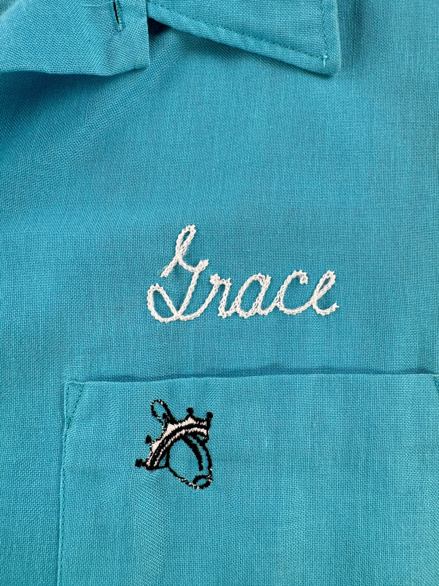 Name on Vintage Big Grace Bowling Shirt SZ XXXL