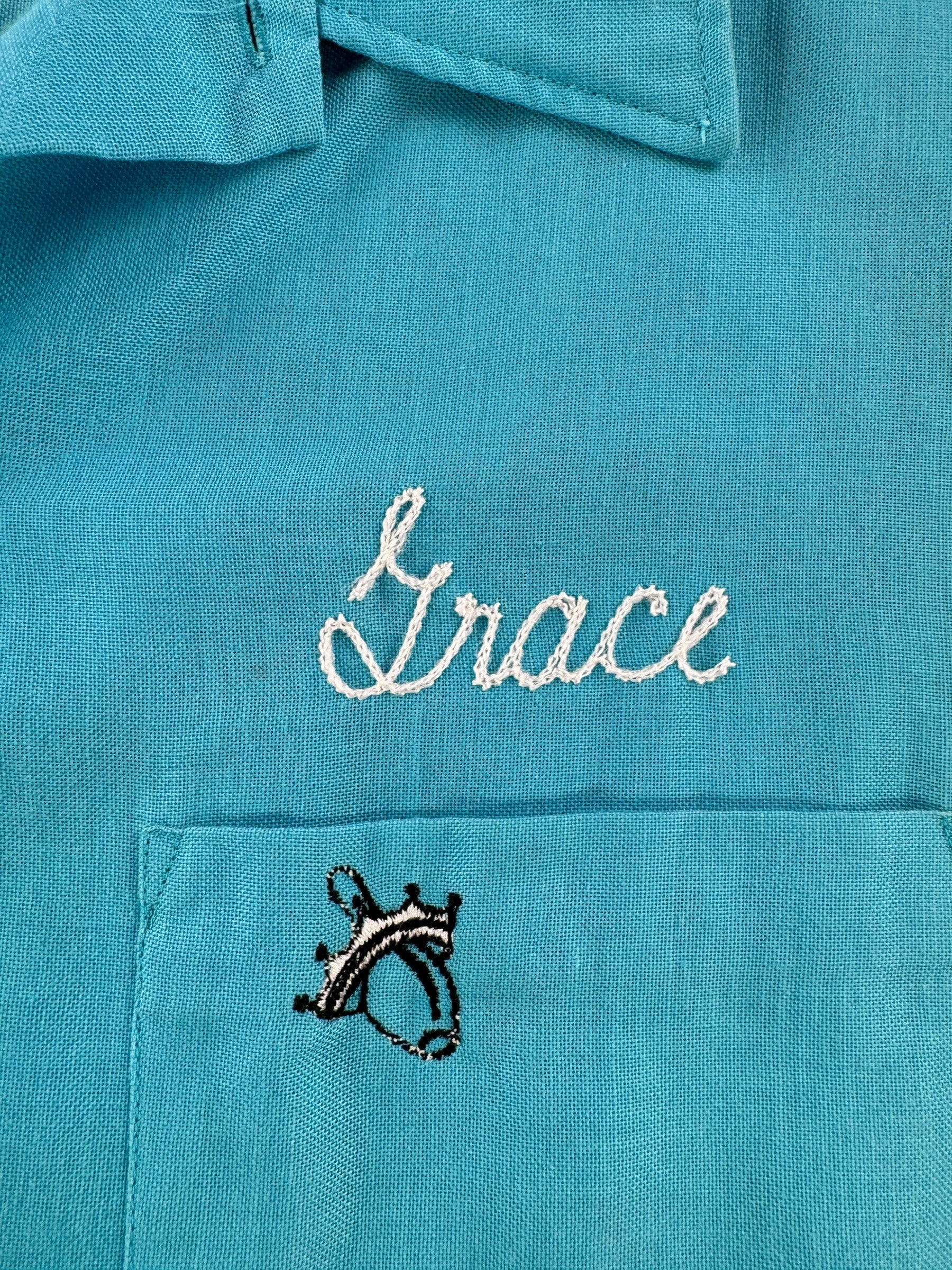 Name on Vintage Big Grace Bowling Shirt SZ XXXL