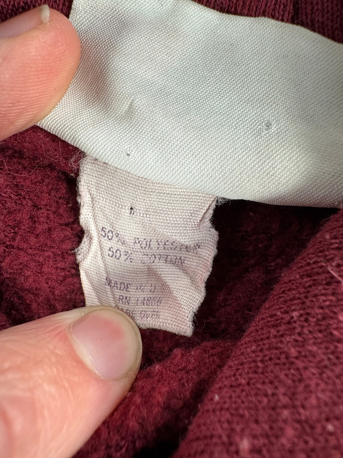 MIUSA Tag on Vintage '86 Harley Hoodie SZ XL