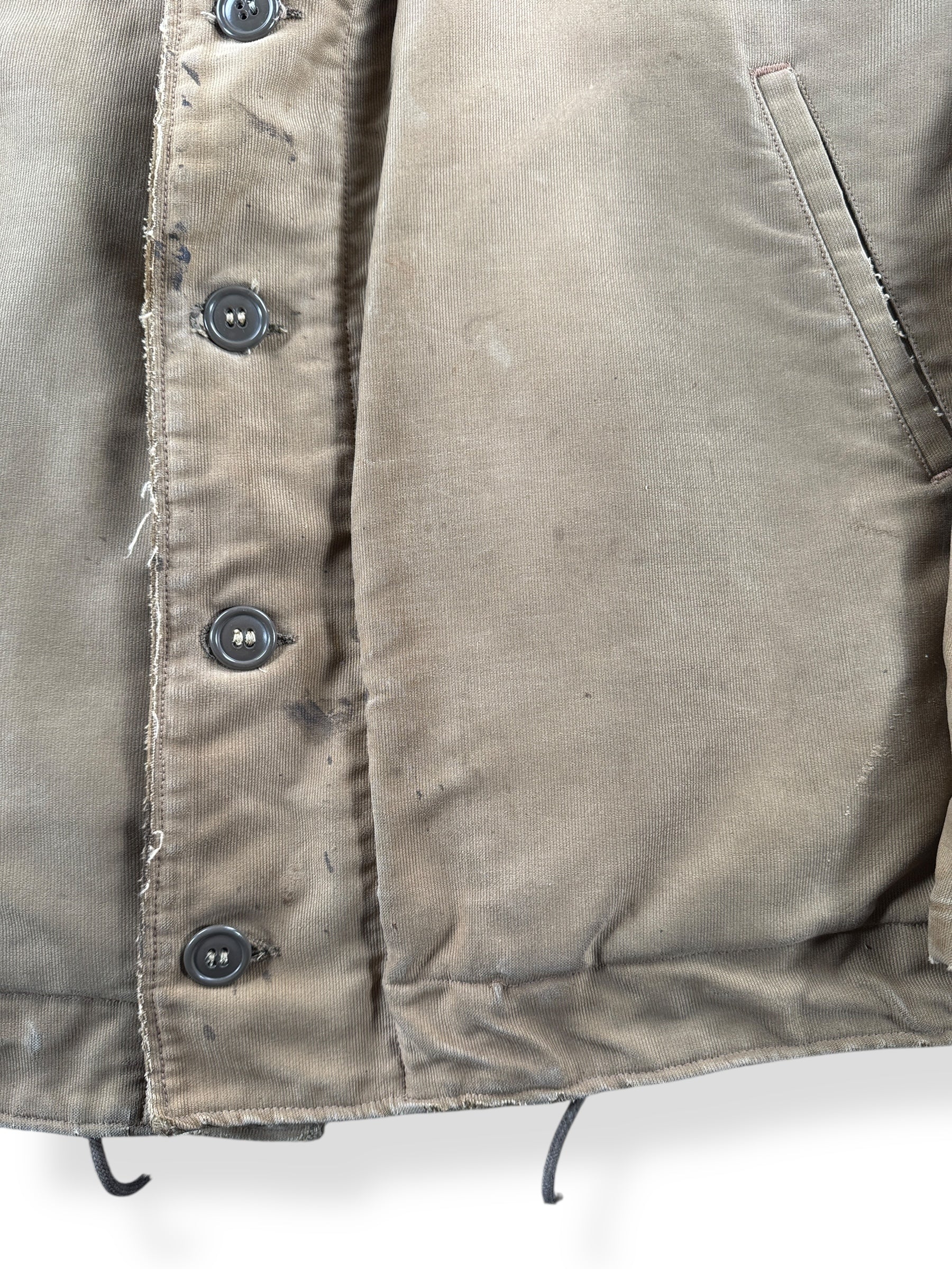 Stains on Vintage WW2 USN N1 Deck Jacket SZ 40