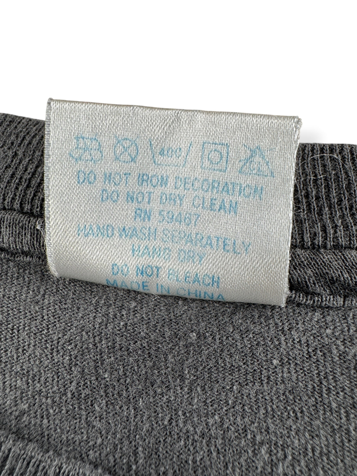 Back of tag on Vintage Silver Star Jackpot Winner Tee SZ XL