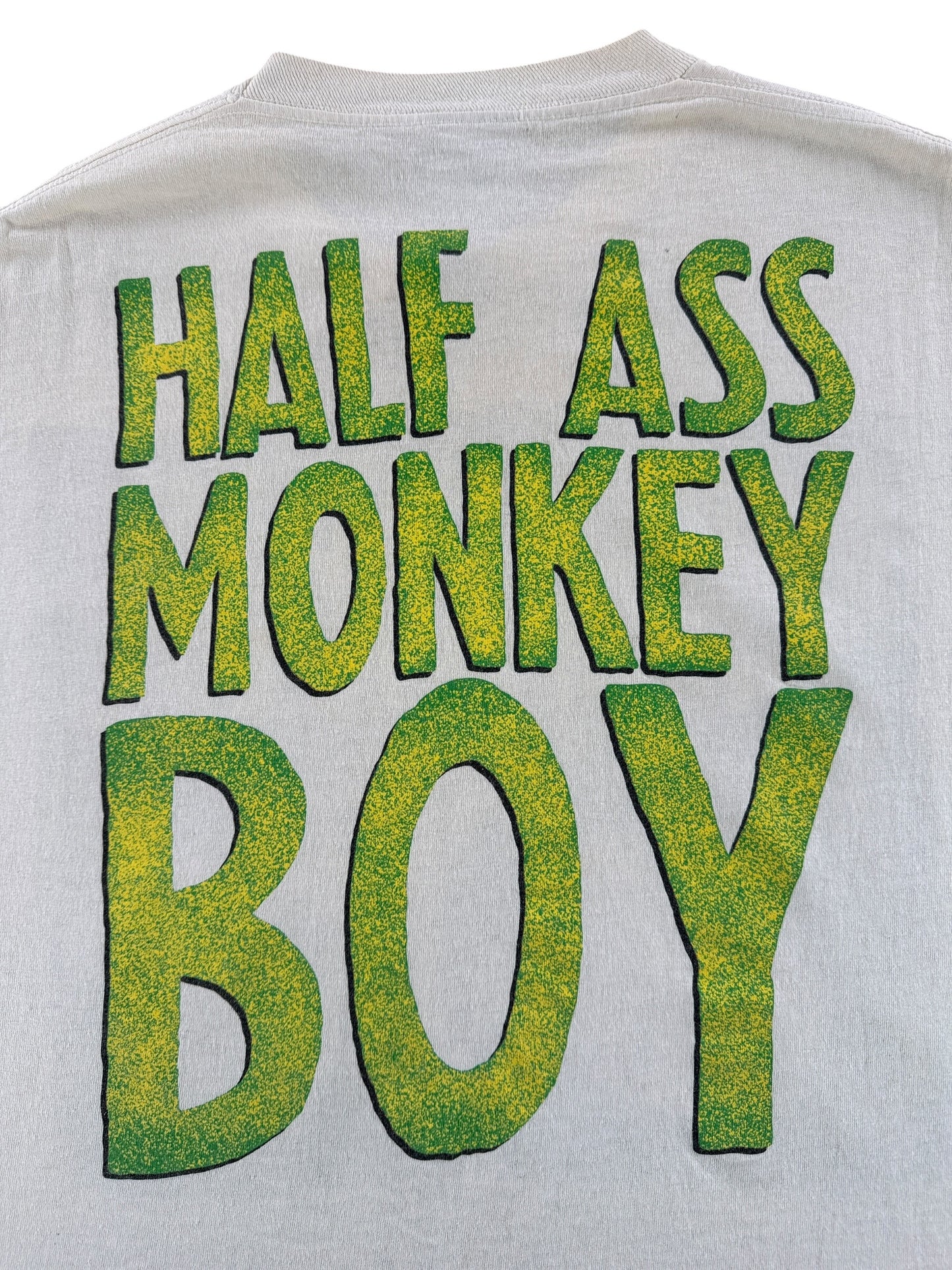 Back of Vintage Mother Love Bone Half Ass Monkey Boy Tee SZ XL (Fits L)