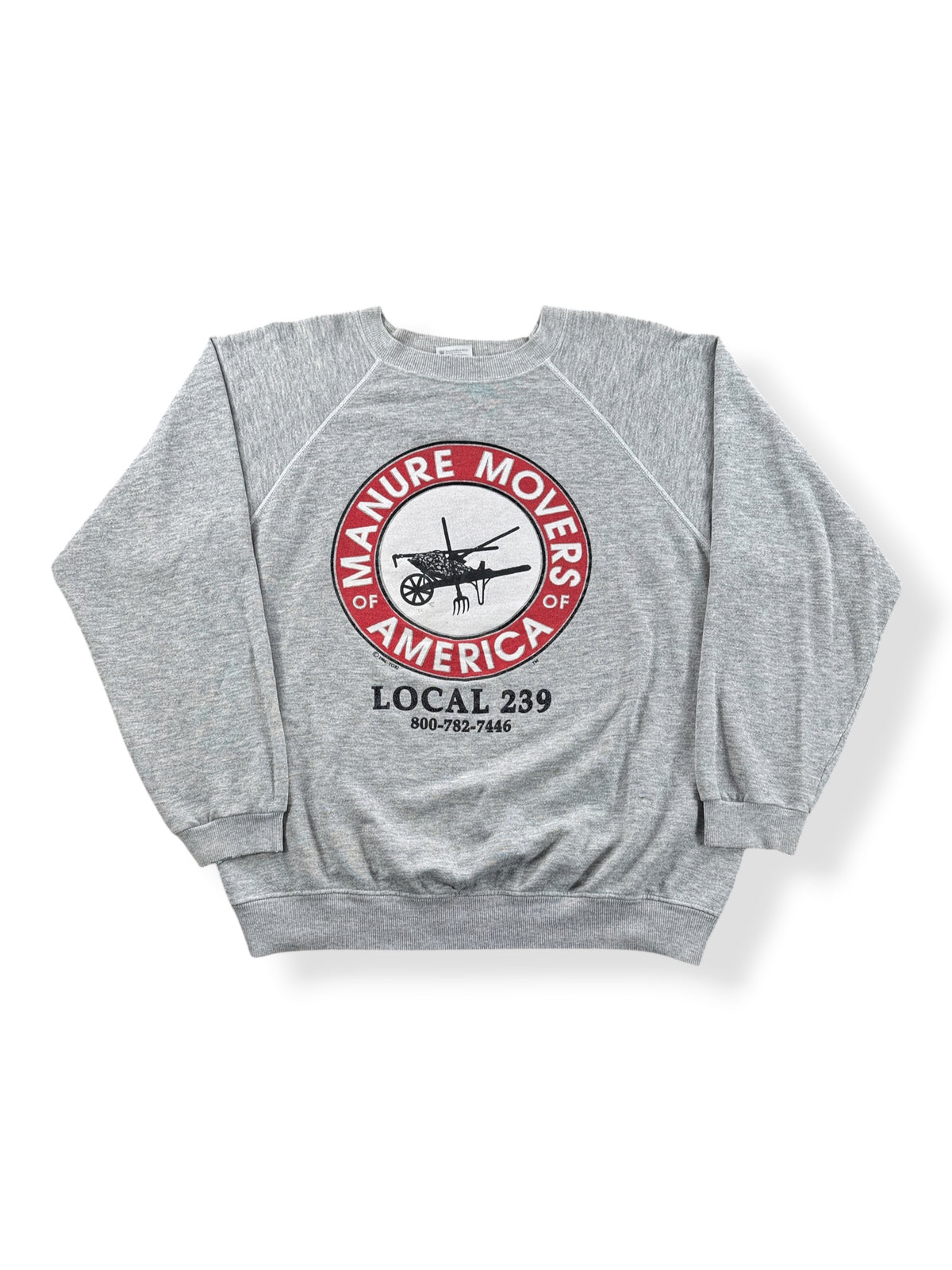 Front of Vintage Manure Movers Crewneck SZ XL (Fits L)