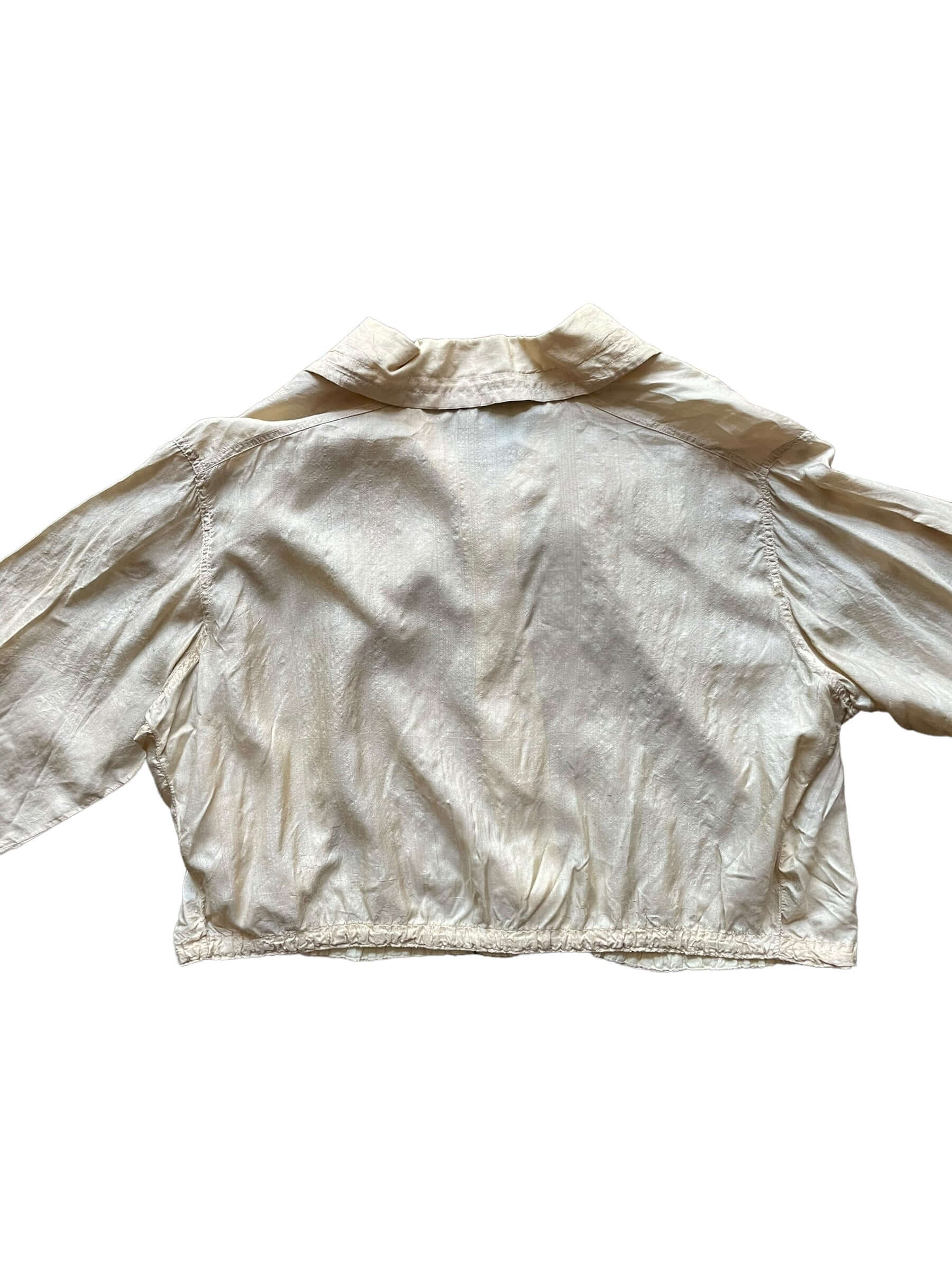 Back view of 1900s Edwardian Silk Blouse L-XL