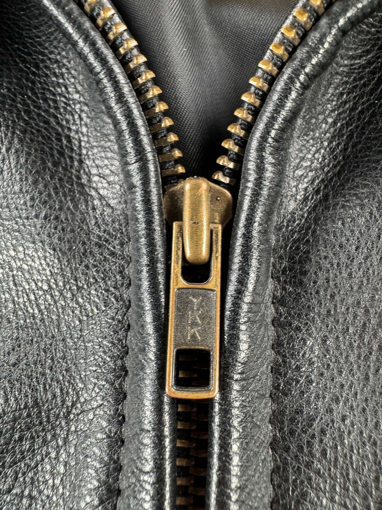 Zipper on Vintage Johnson Leathers Jacket SZ L