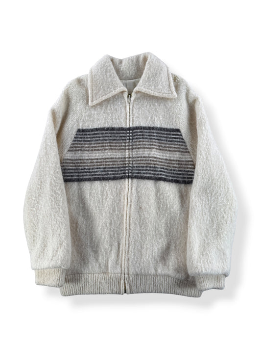 Front of Vintage Icelandic Wool Zip Up Sweater SZ M