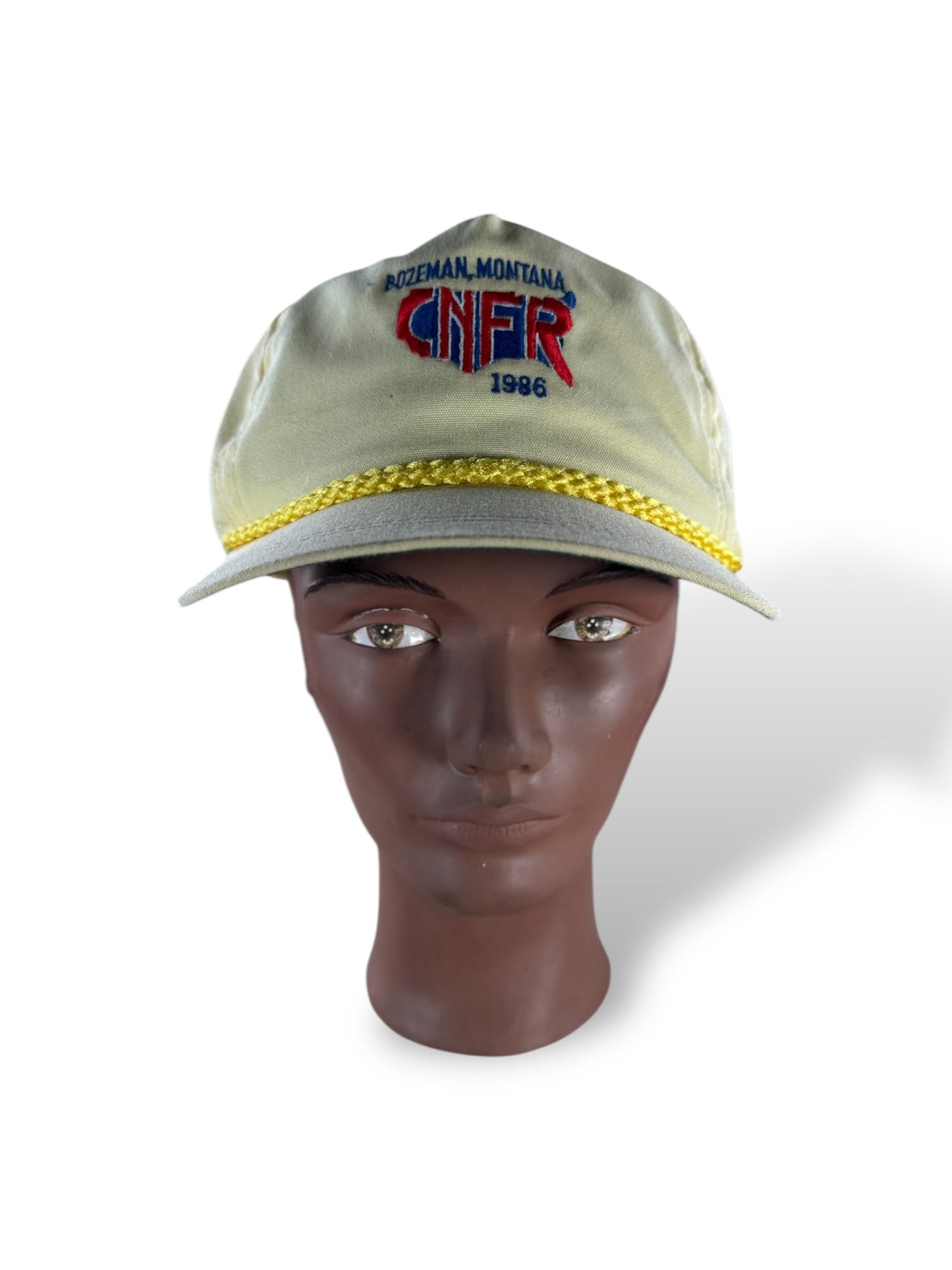 Front of Vintage Bozeman Montana CNFR Trucker Hat SZ OSFA