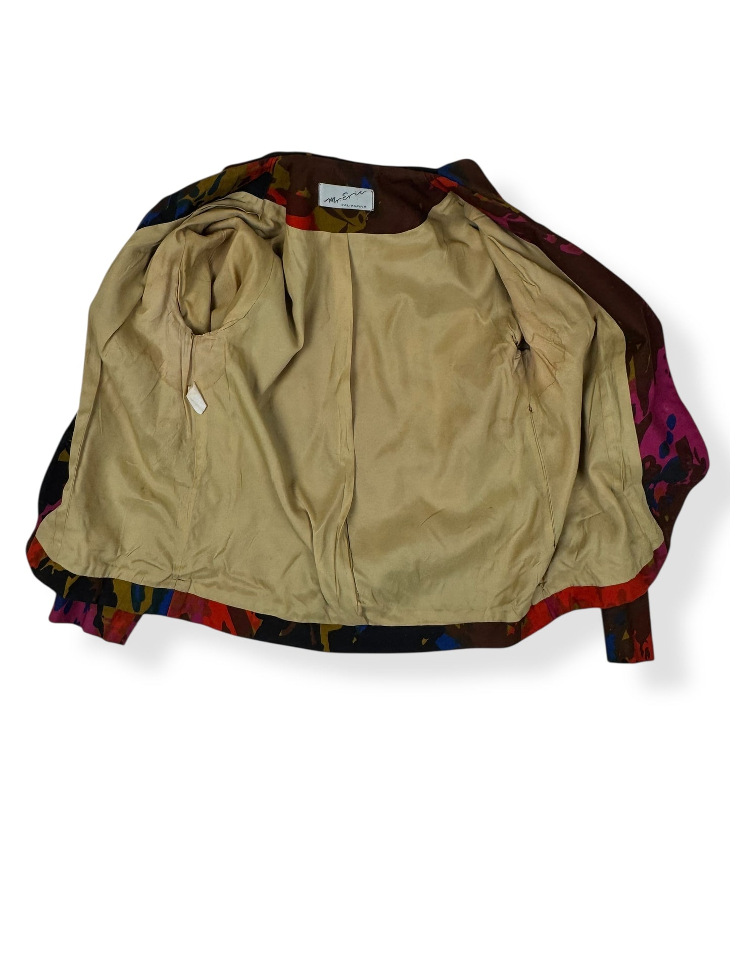 OPen view of 1960s Mr. Eric Colorful Dress Jacket M