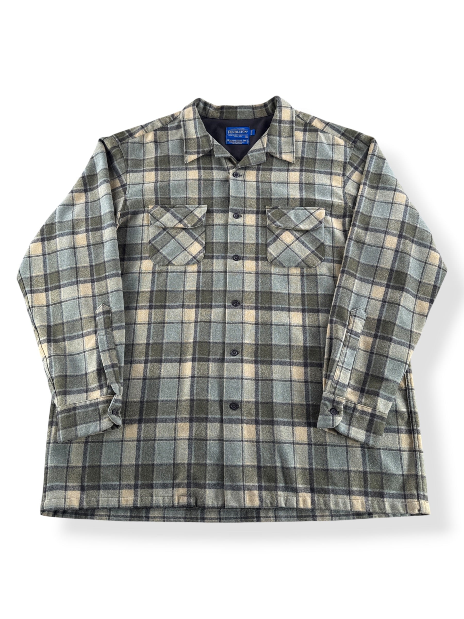 Front of Pendleton Lodge Board Shirt Jac SZ XXL Long
