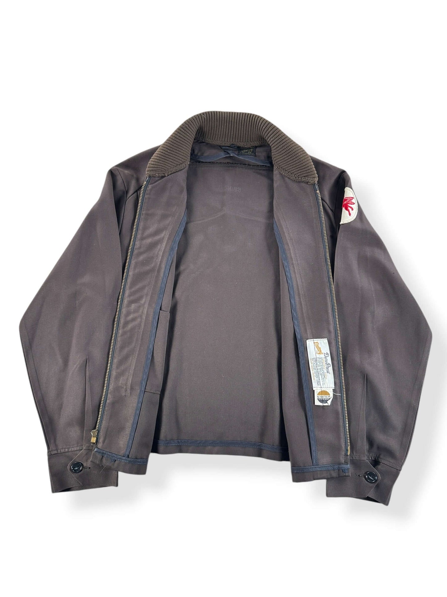 Inside of Vintage Unitog Mobil Patch Gabardine Gas Station Jacket SZ 42