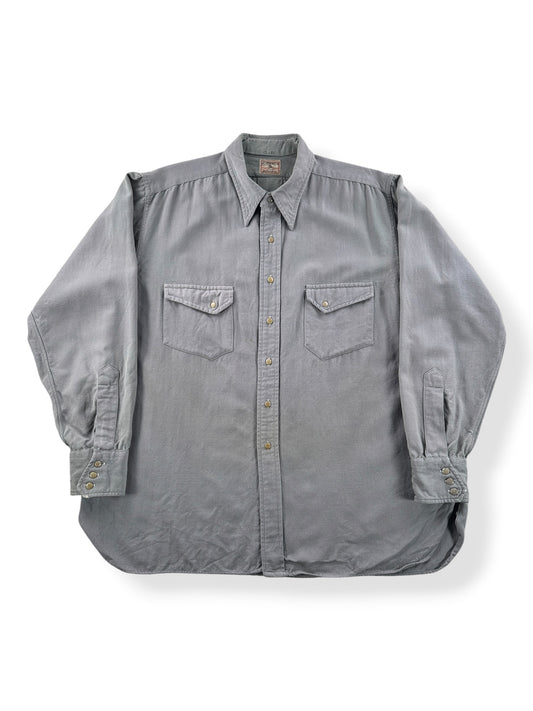 Front of Vintage 50s JC Penney Worsted Wool Gabardine Shirt SZ L