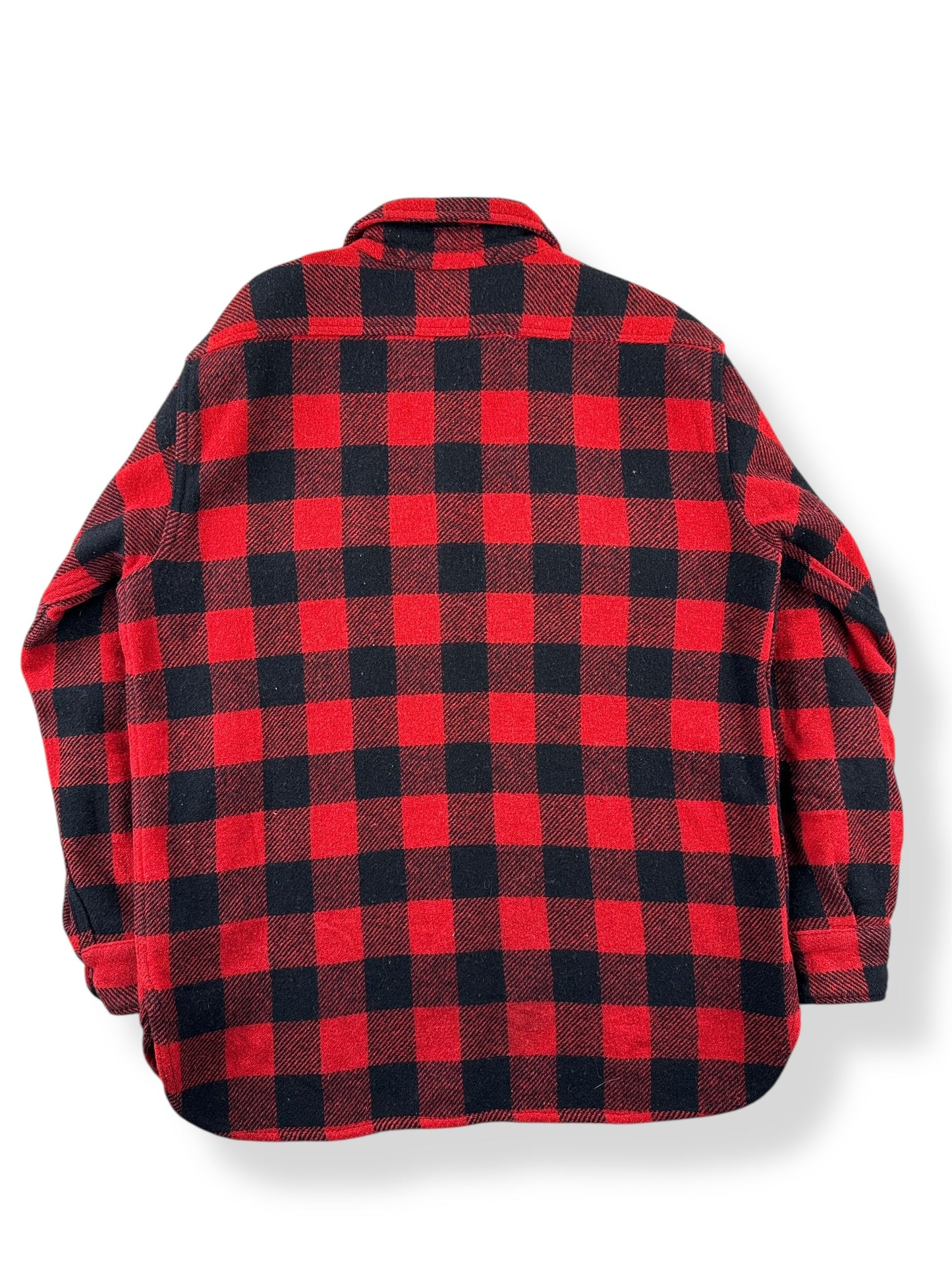 Back of Vintage 50s Towncraft Wool Flannel SZ L