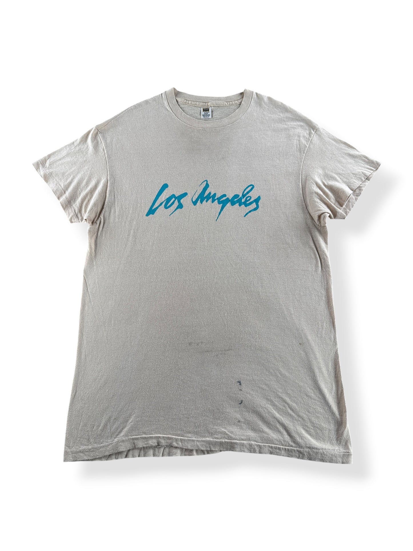 Front of Vintage Los Angeles Spell Out Tee SZ XL (Fits M)