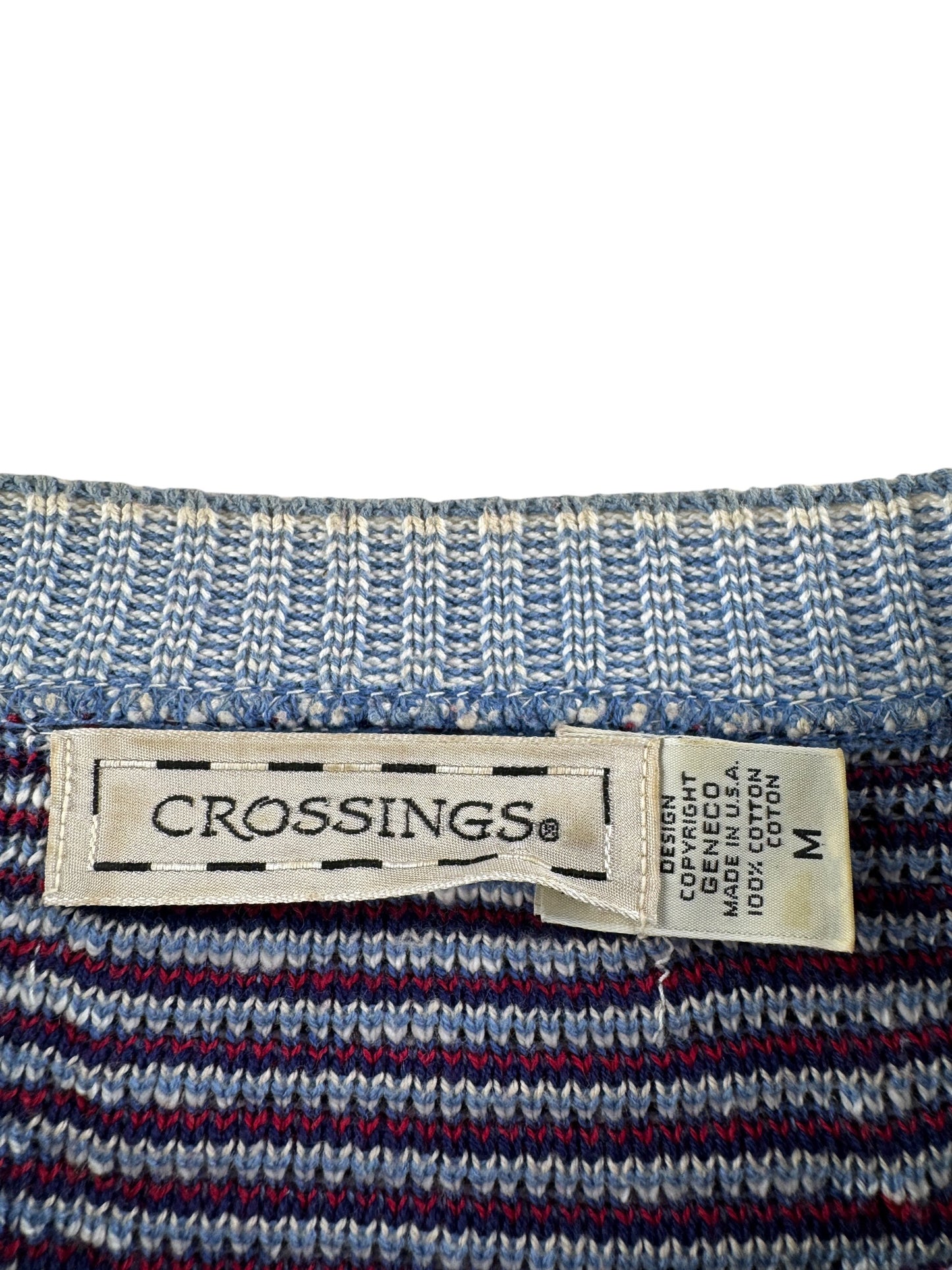 Tag on Vintage Sailboat Novelty Print Sweater SZ M
