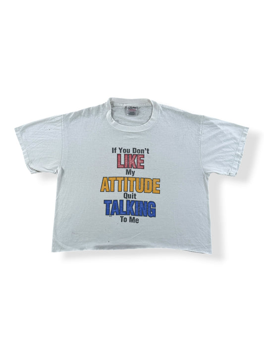 Front of Vintage Attitude Crop Top SZ L