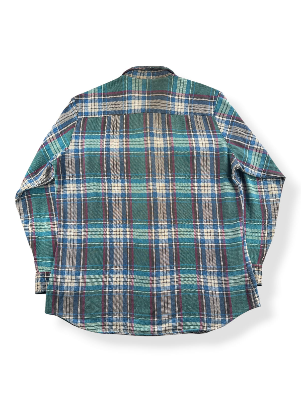 Back of Vintage Blown Out Cotton Flannel SZ L