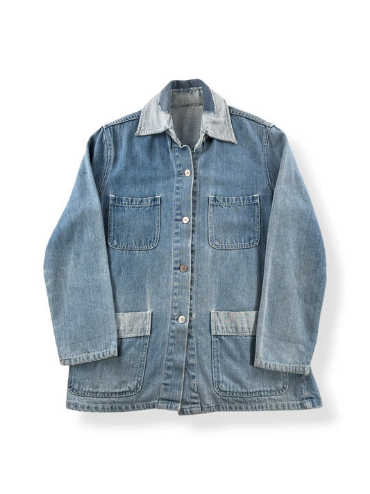 Front of Vintage 70s Two Tone Denim Chore Jacket SZ S