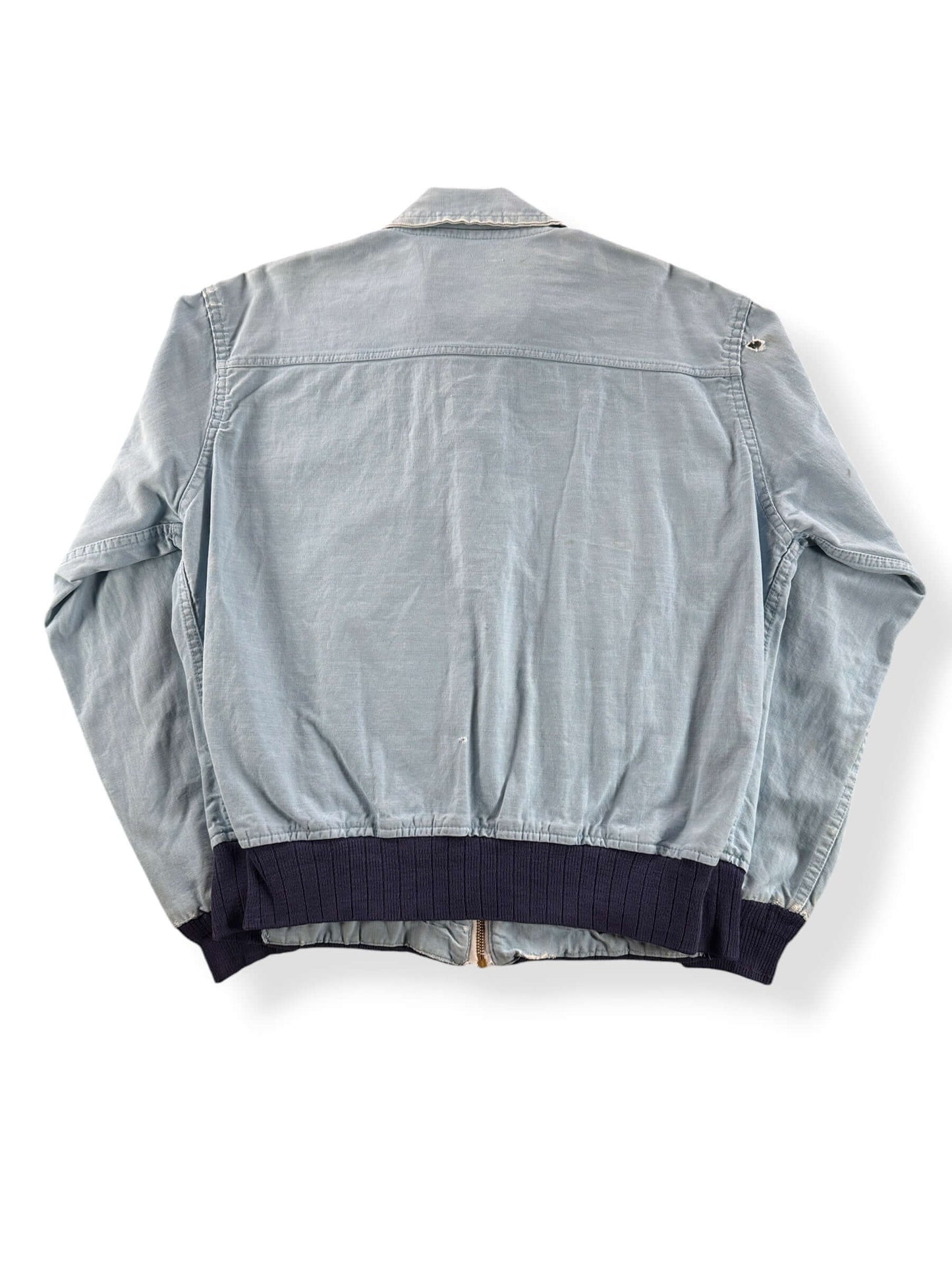 Back of Vintage 50s Chambray Ricky Style Jacket SZ L