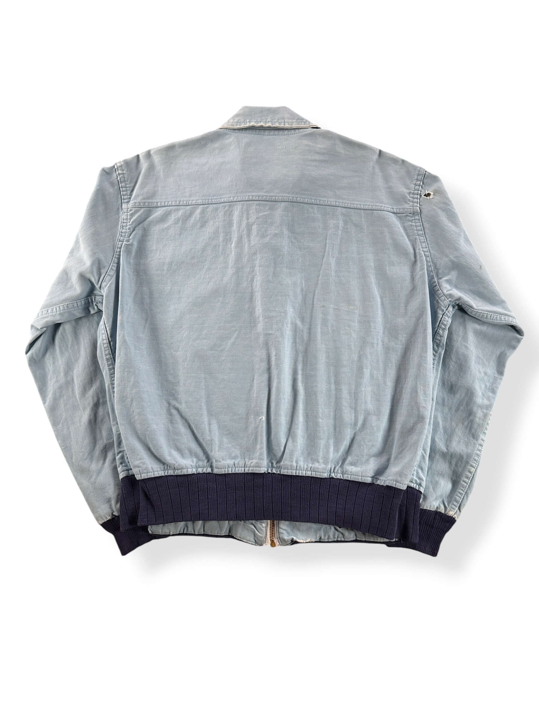 Back of Vintage 50s Chambray Ricky Style Jacket SZ L
