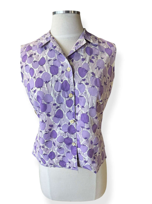 Front view of 1950s Purple Strawberry Top M