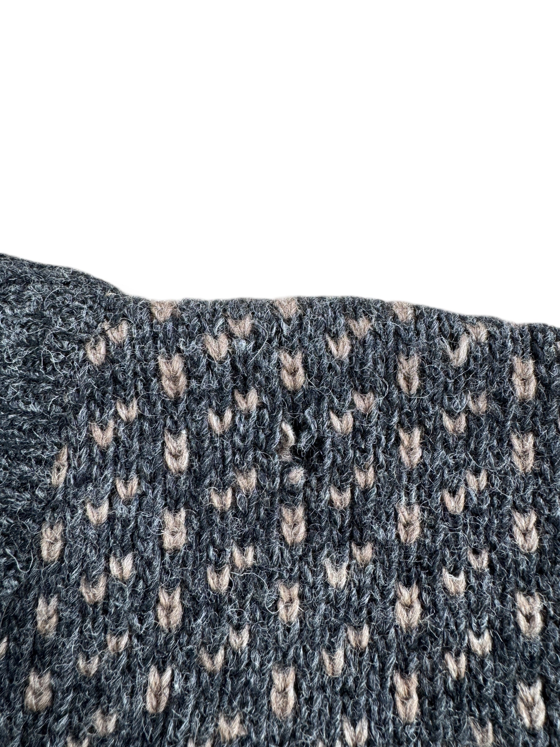 Holes on Vintage Brown & Grey L.L. Bean Nordic Birdseye Sweater SZ L