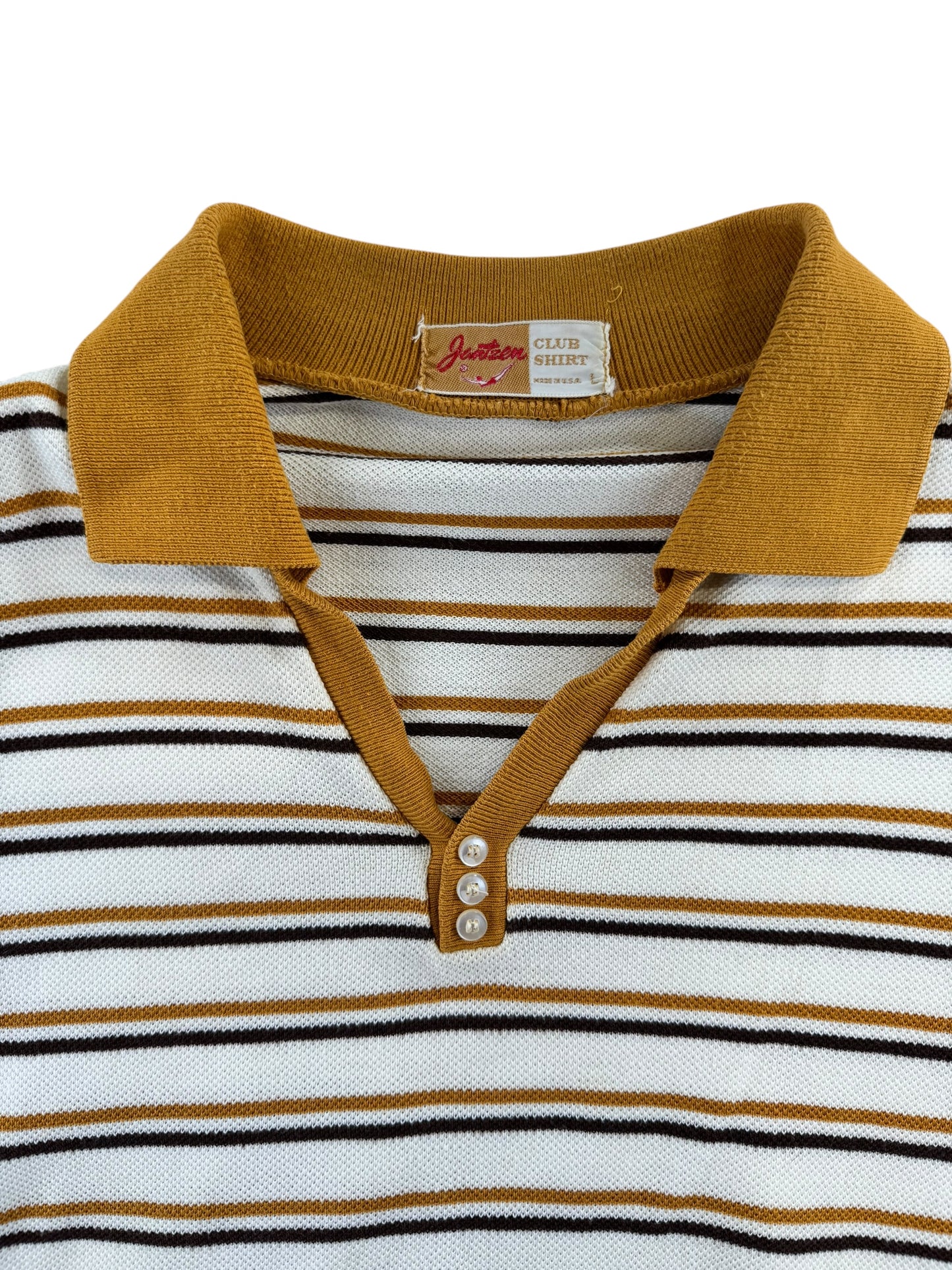 Collar 1960s Jantzen Striped Club Shirt L