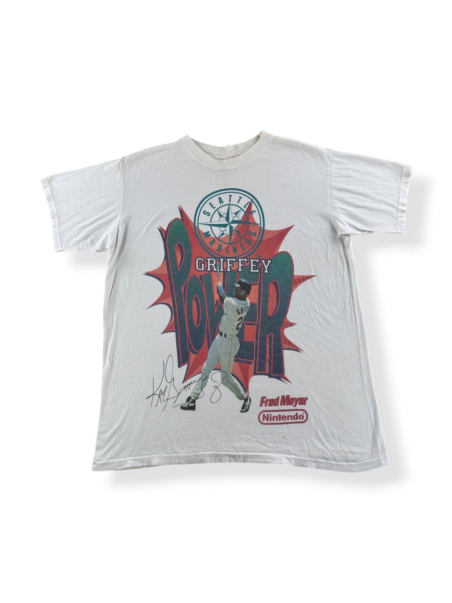Front of Vintage Ken Griffey Jr. Mariners Tee SZ L (Fits M)