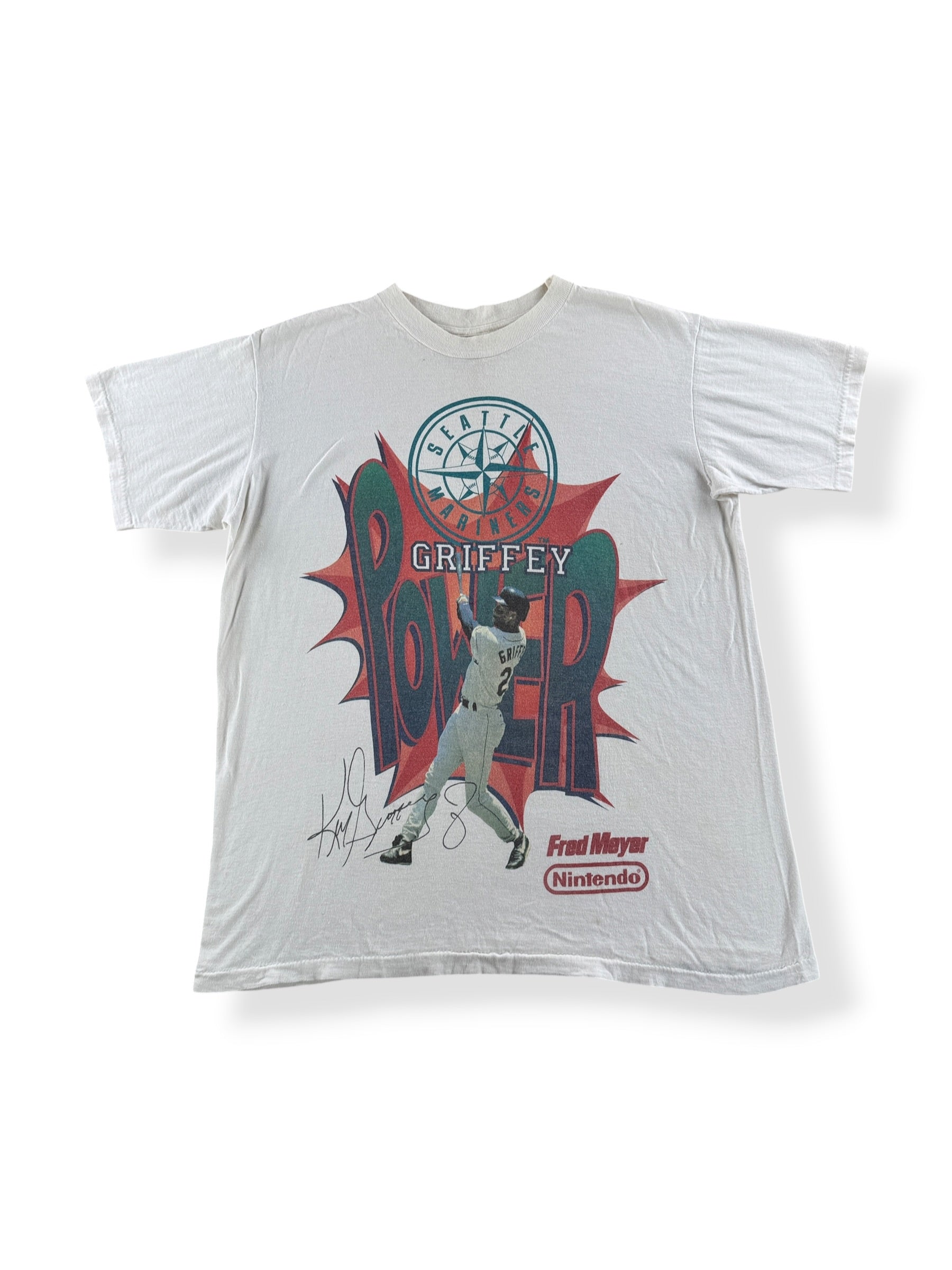 Front of Vintage Ken Griffey Jr. Mariners Tee SZ L (Fits M)