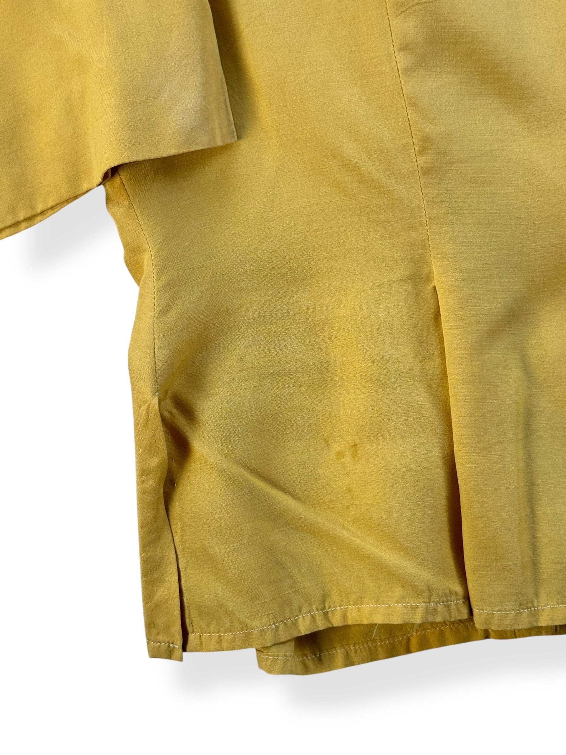 Spots 1950s Yellow Dynasty Silk Top M