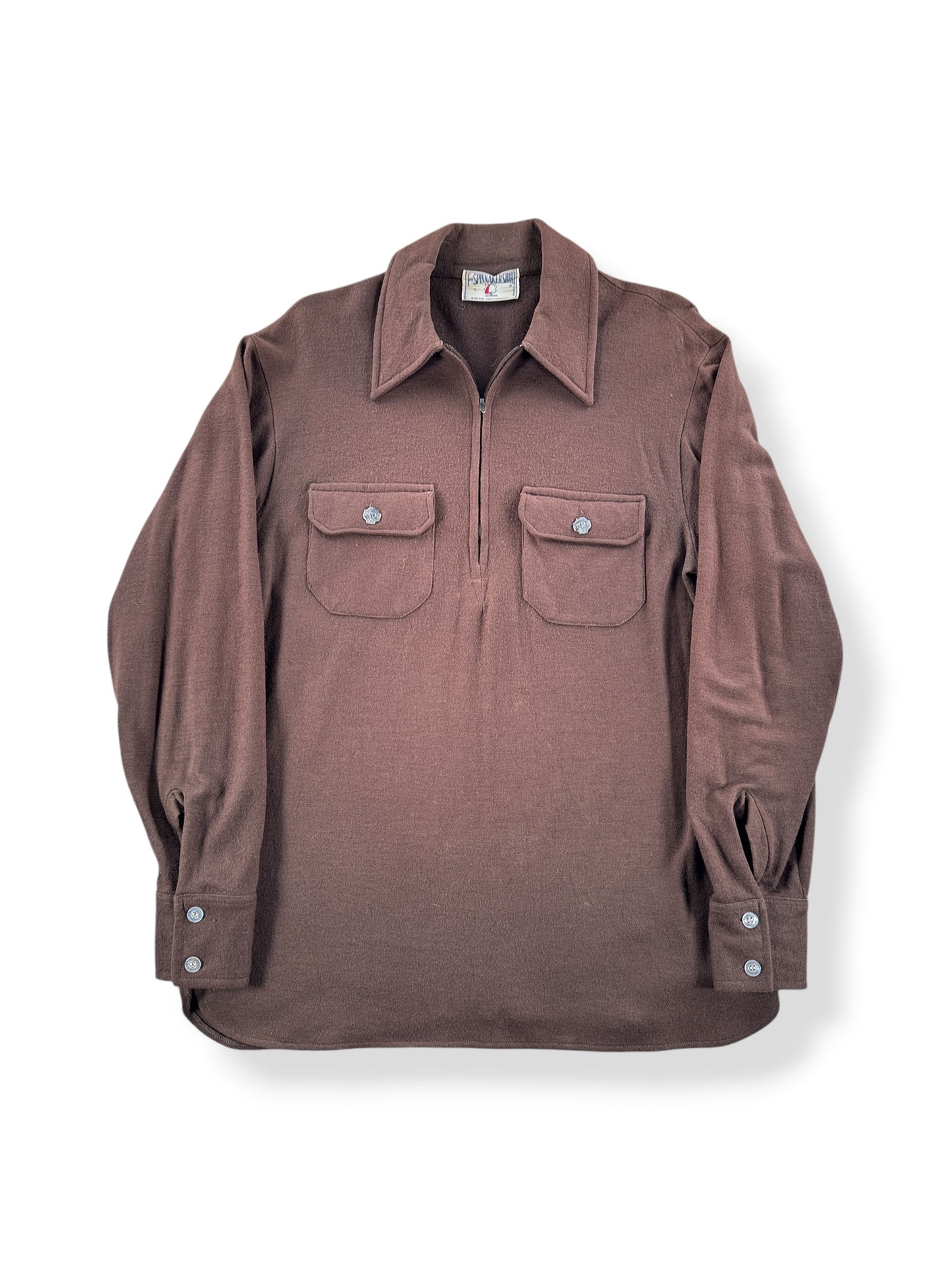 Front of Vintage Spinnaker Wool Shirt SZ L (Fits M)