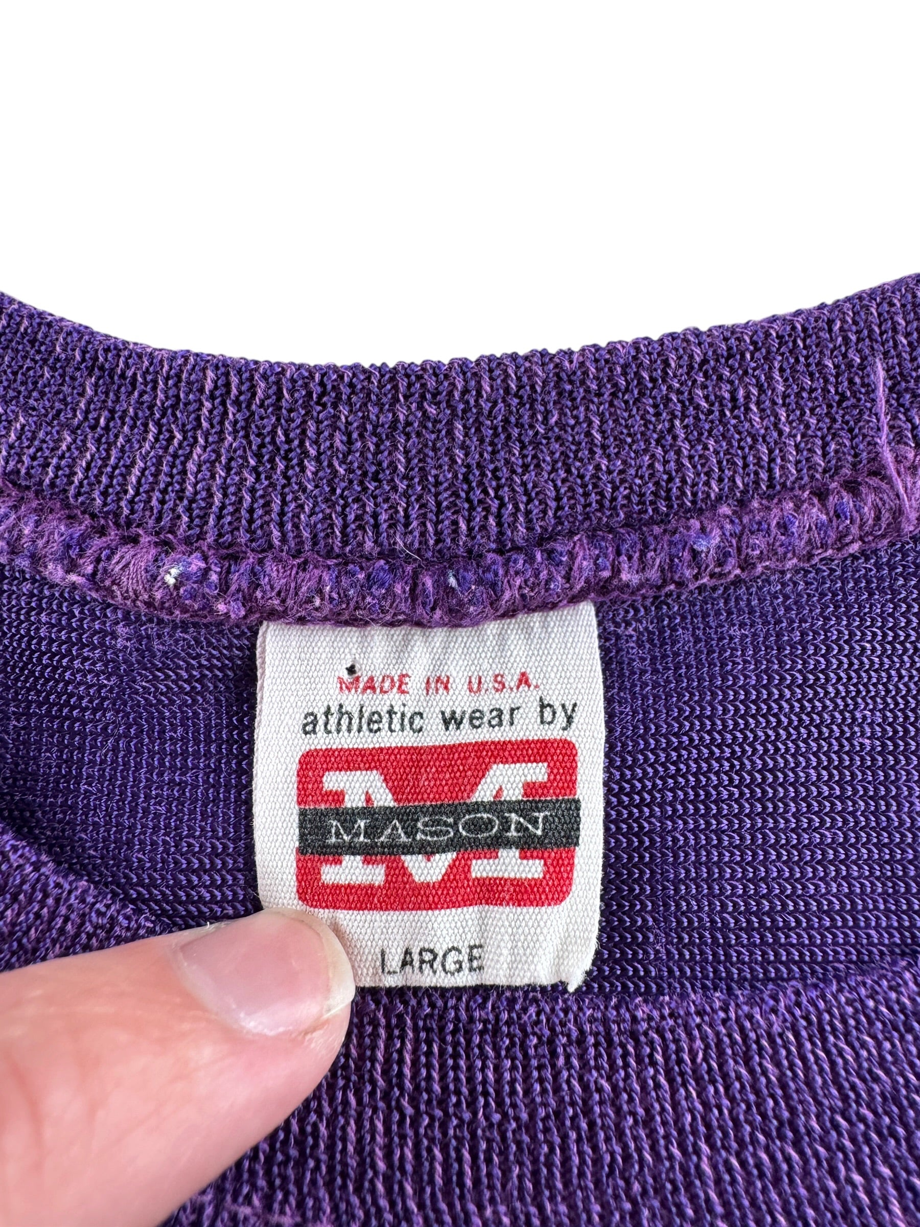 Tag on Vintage 60s Durene Football Jersey SZ L